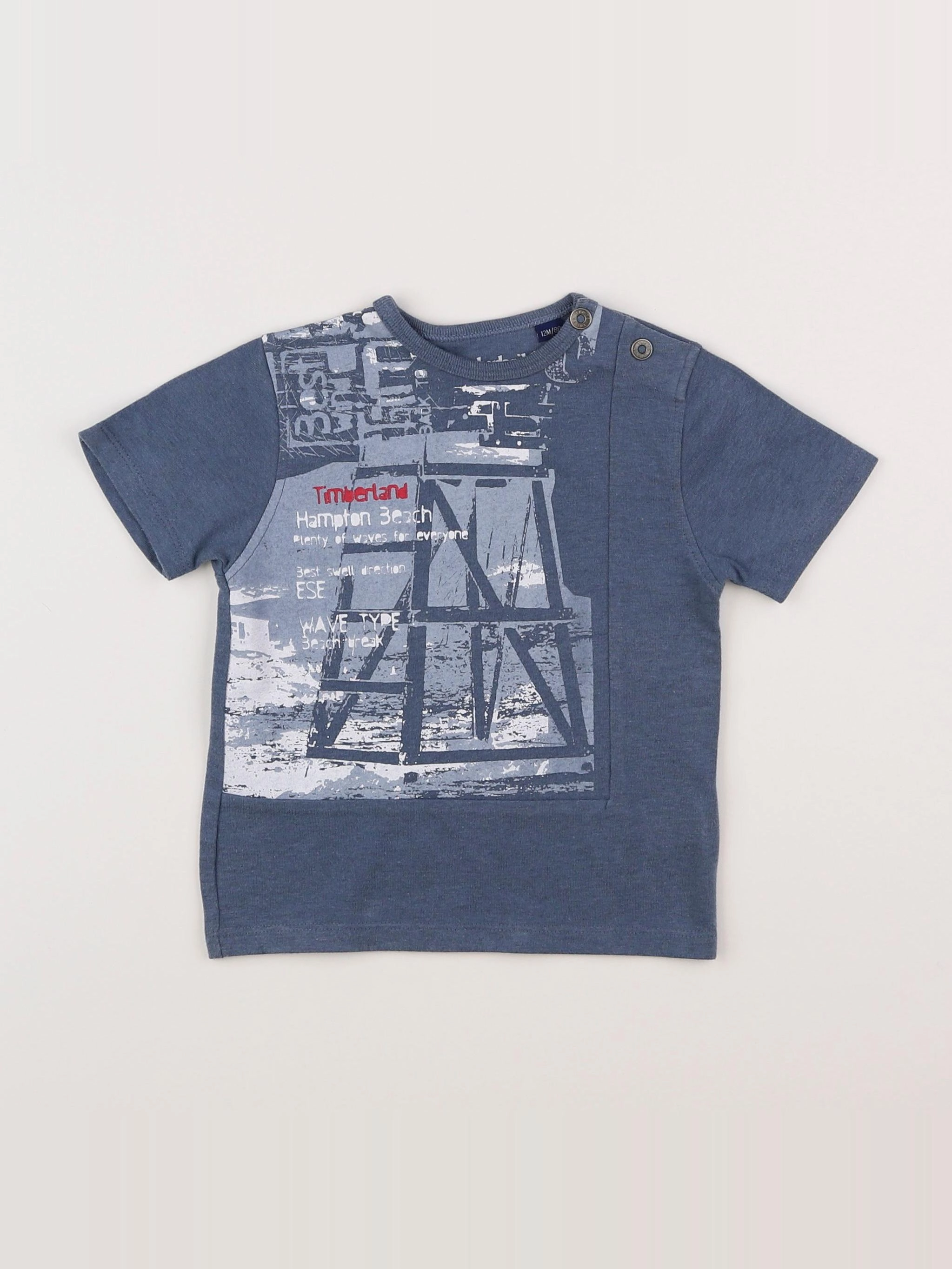Timberland - tee-shirt bleu - 12 mois