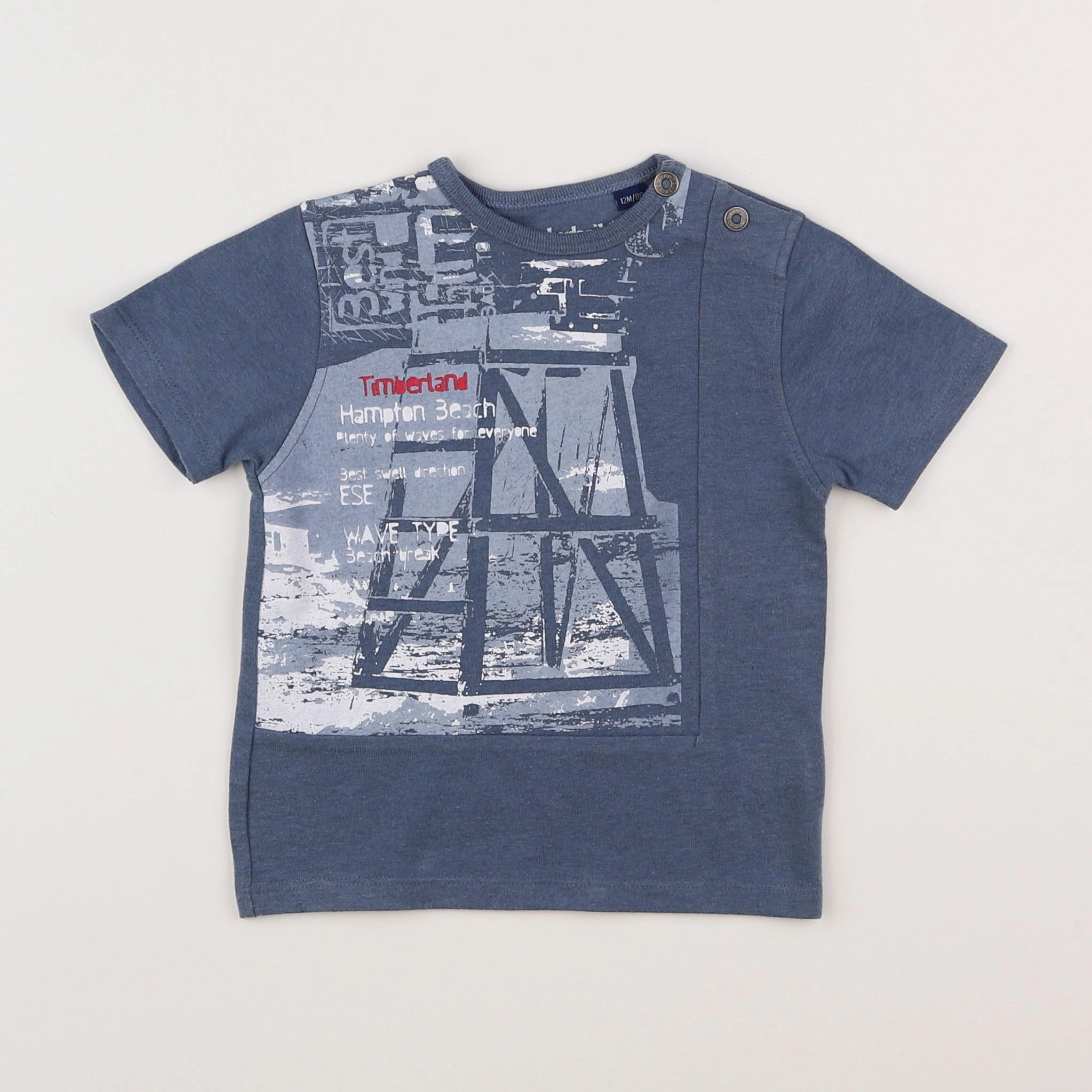 Timberland - tee-shirt bleu - 12 mois