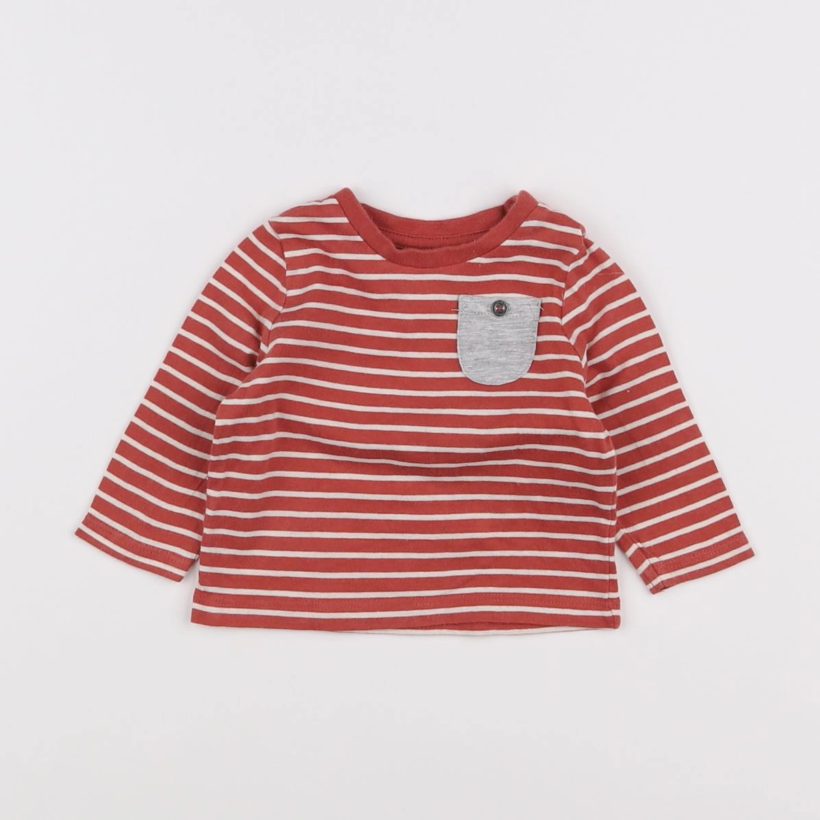 Vertbaudet - tee-shirt rouge - 3 mois