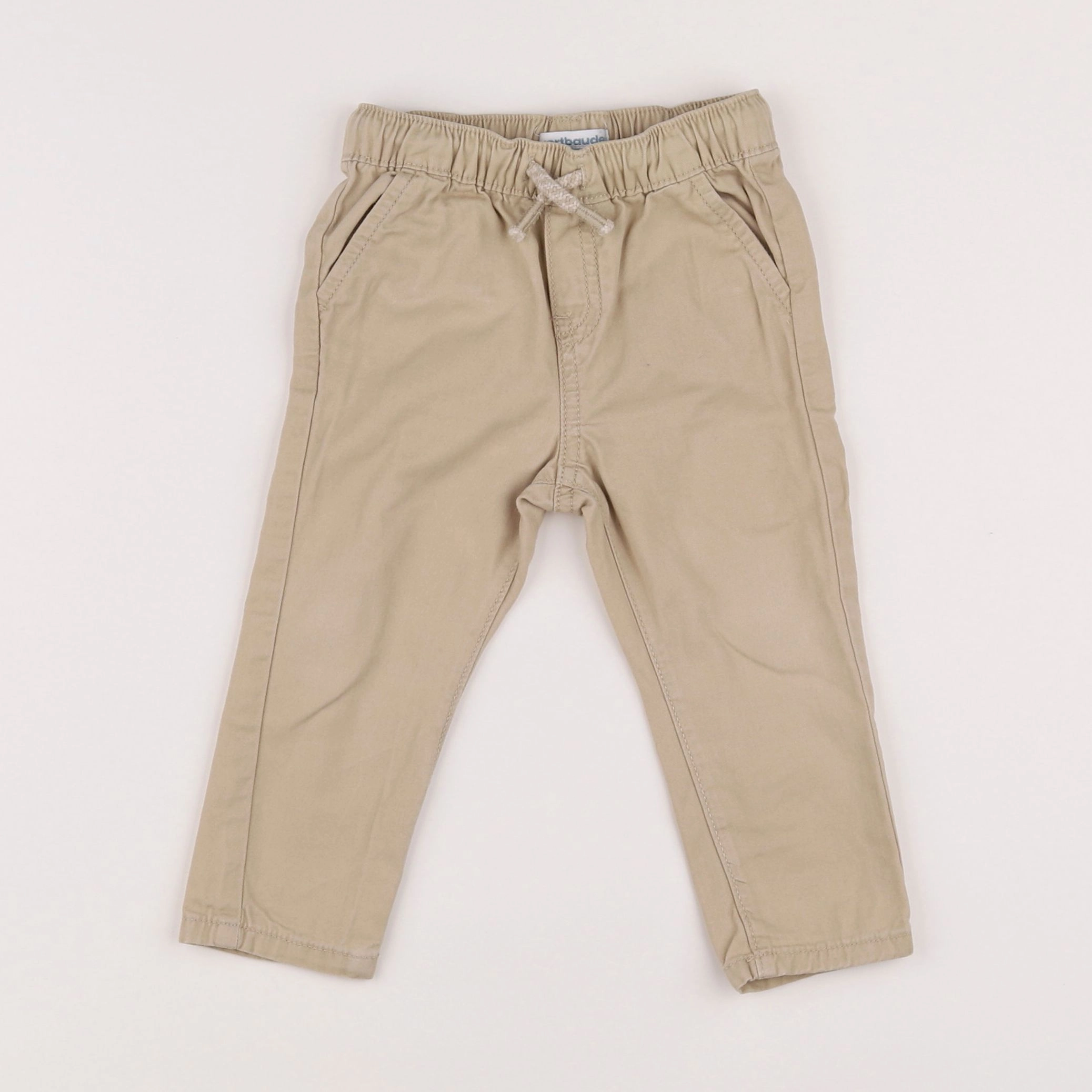 Vertbaudet - pantalon beige - 12 mois