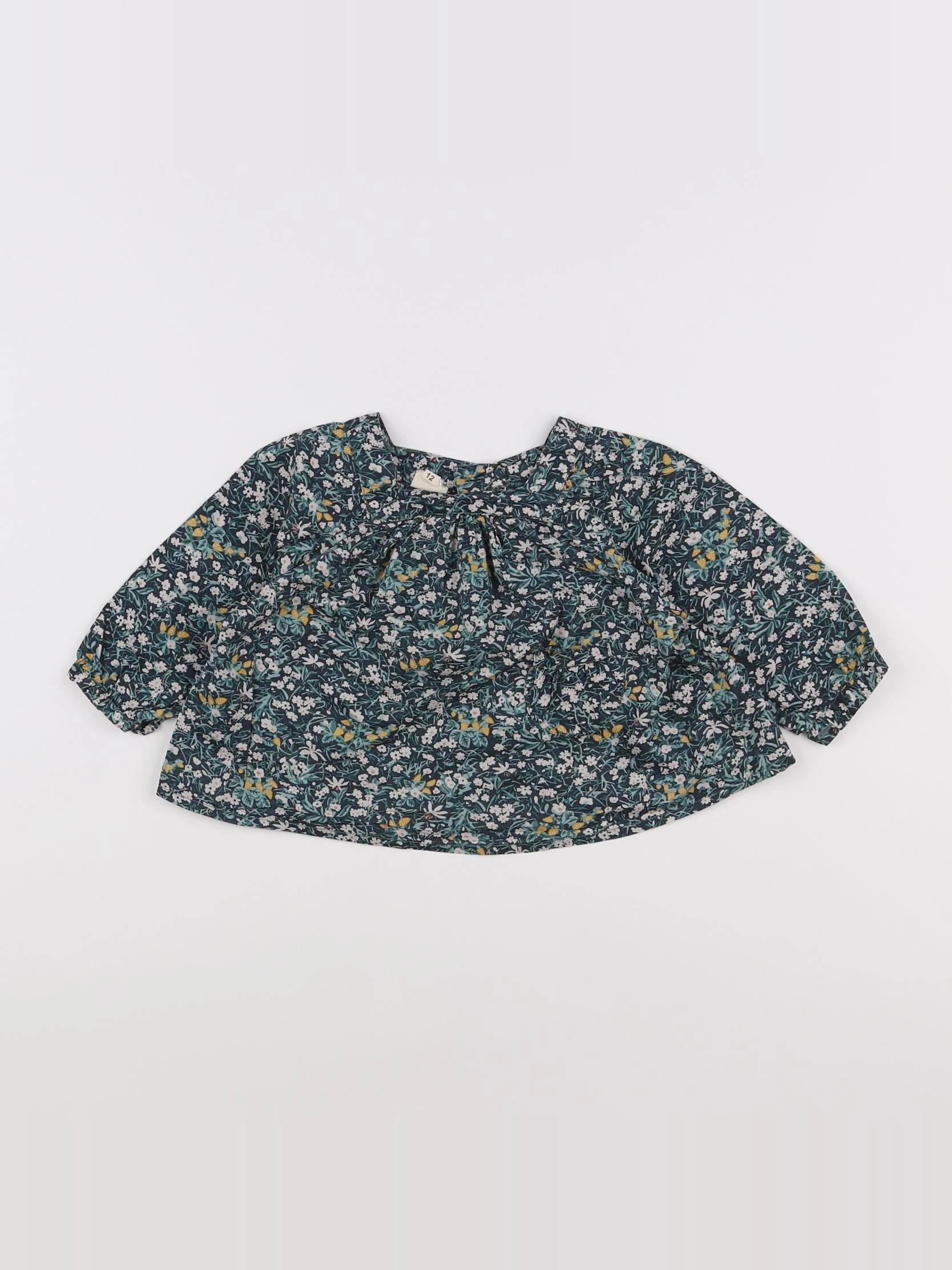 Bonton - blouse vert - 12 mois