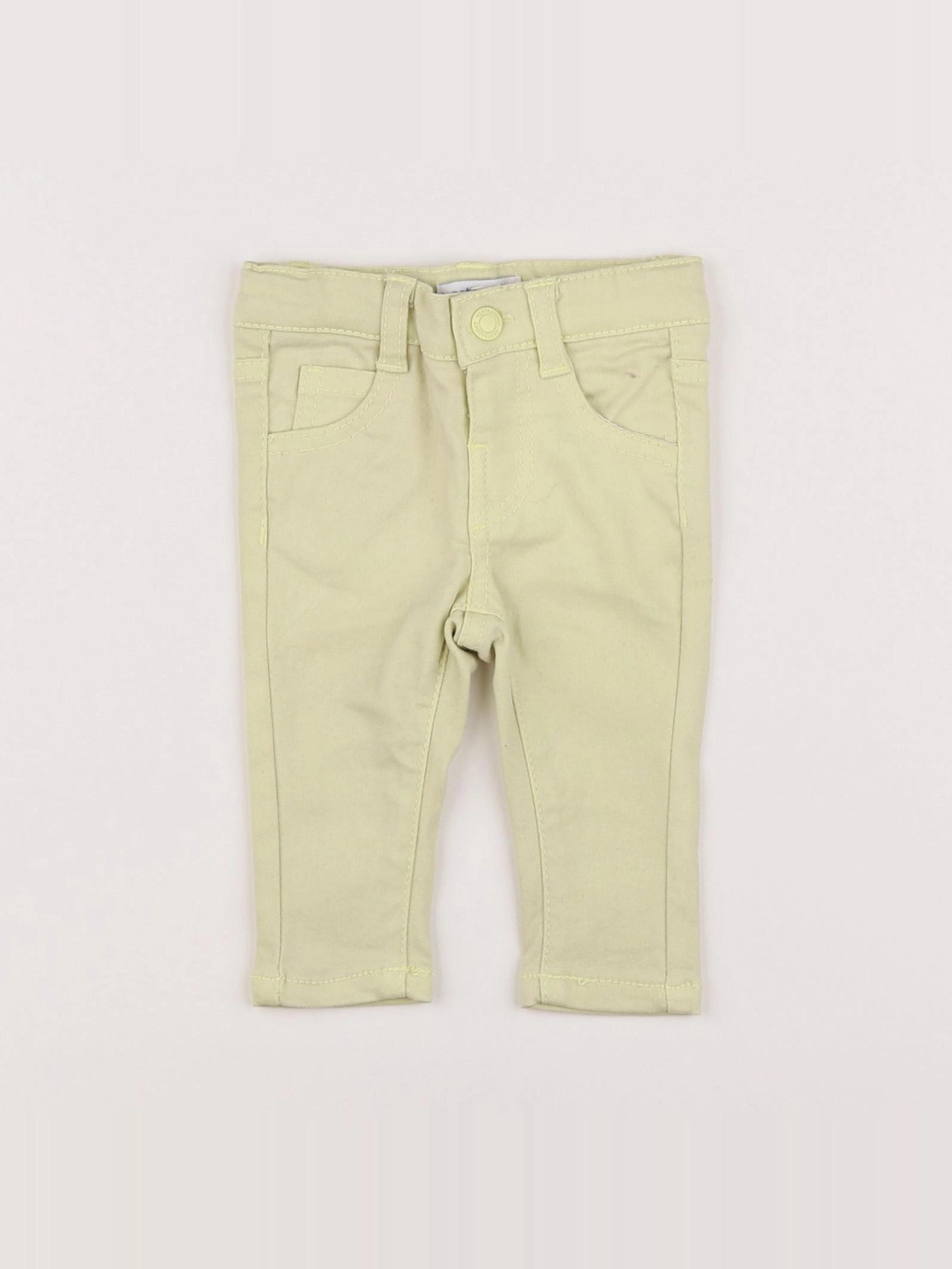 Vertbaudet - pantalon jaune - 3 mois