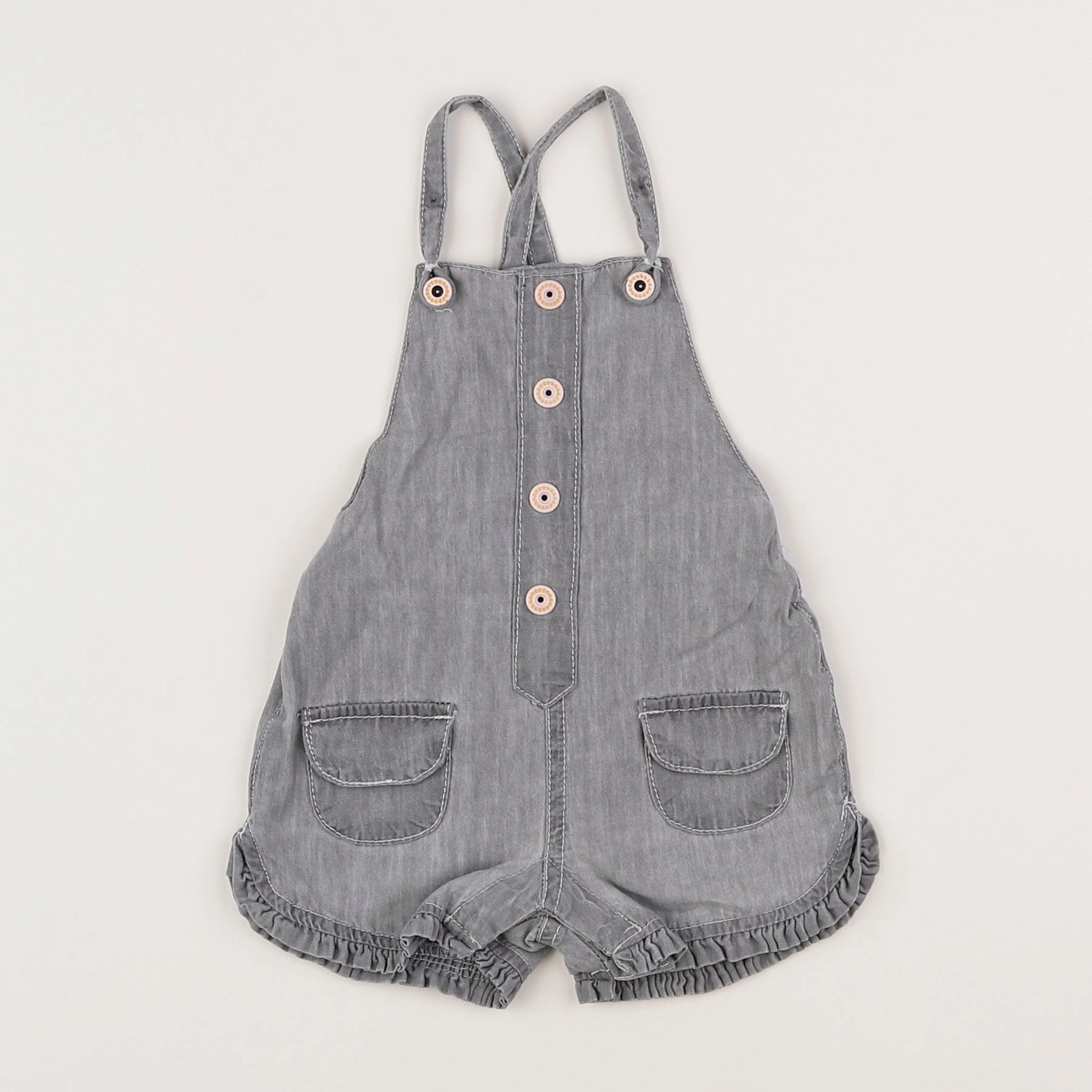 Vertbaudet - salopette gris - 3 mois