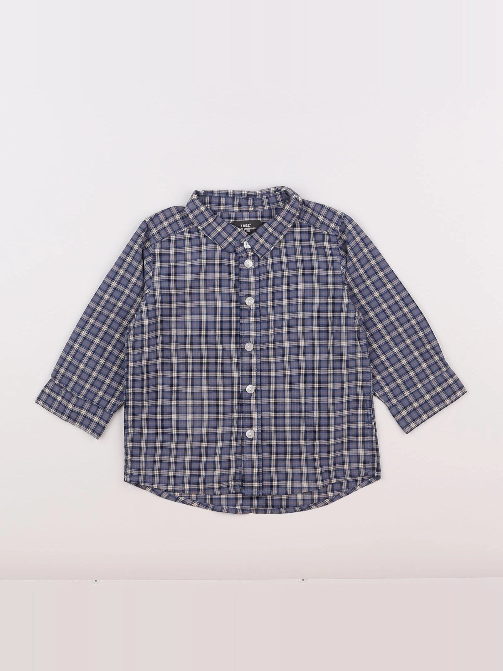 H&M - chemise bleu - 9/12 mois