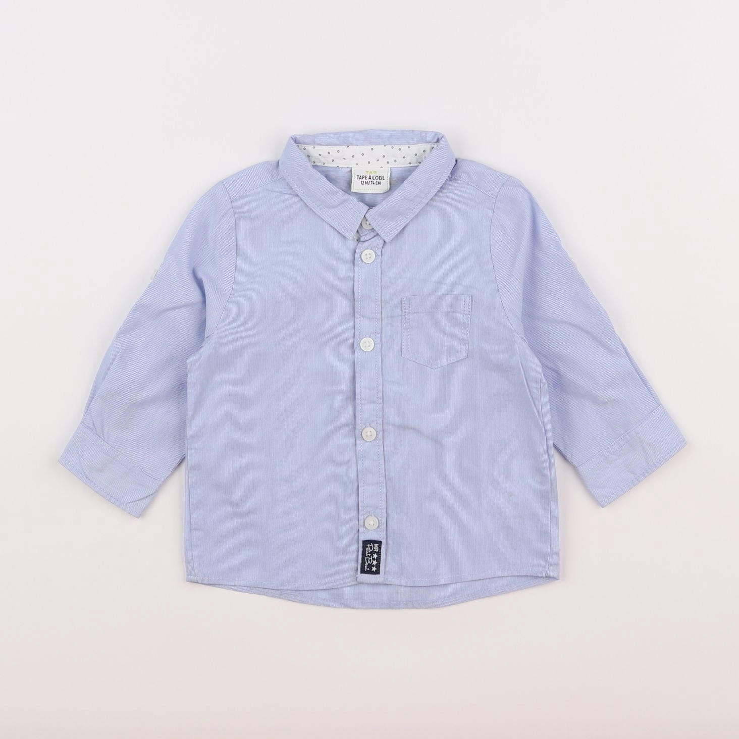 Tape à l'oeil - chemise bleu - 12 mois