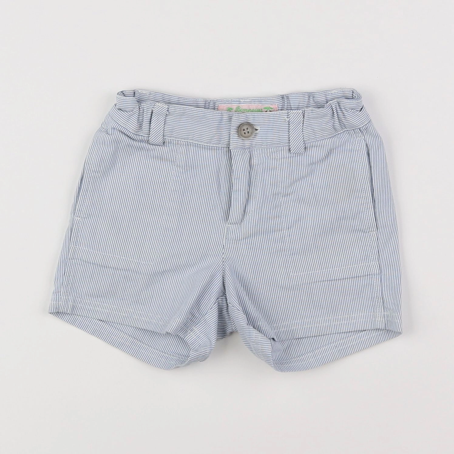 Bonpoint - short bleu, blanc - 18 mois