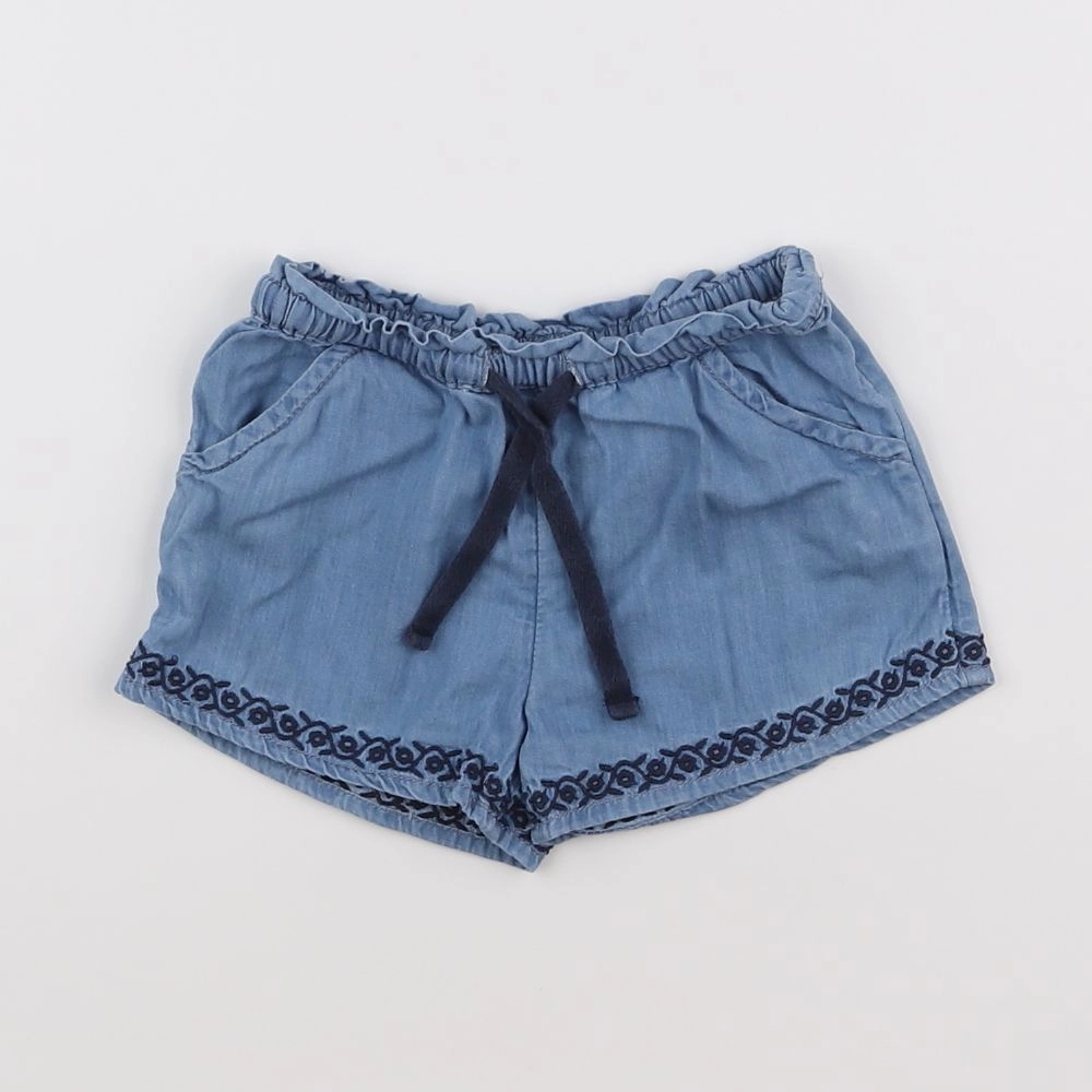 H&M - short bleu - 9 mois