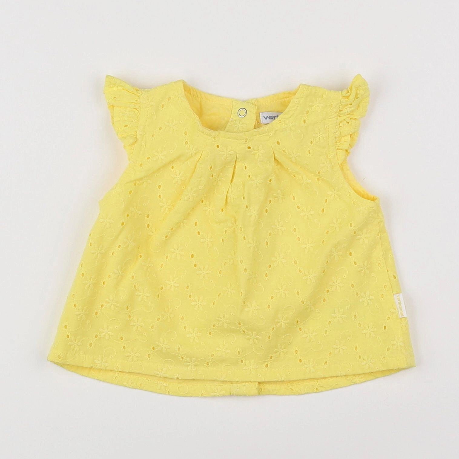 Vertbaudet - blouse jaune - 3 mois