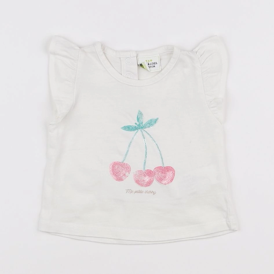 Tape à l'oeil - tee-shirt blanc - 3 mois