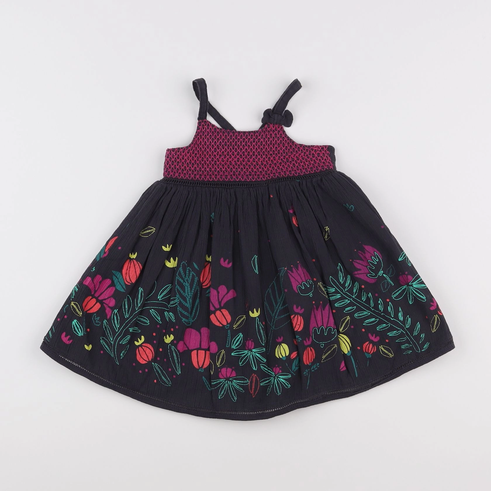 Vertbaudet - robe gris - 12 mois