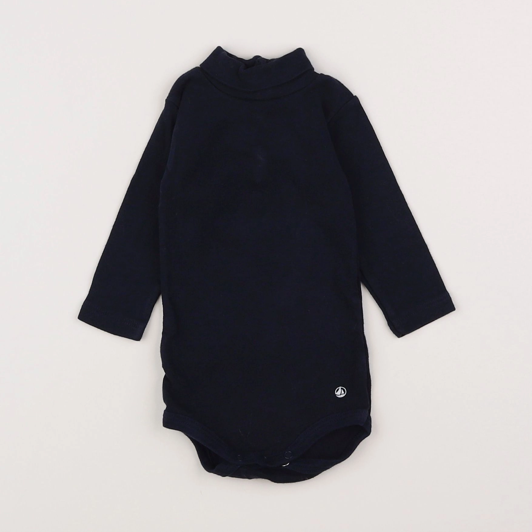 Petit Bateau - body à col bleu - 3 mois