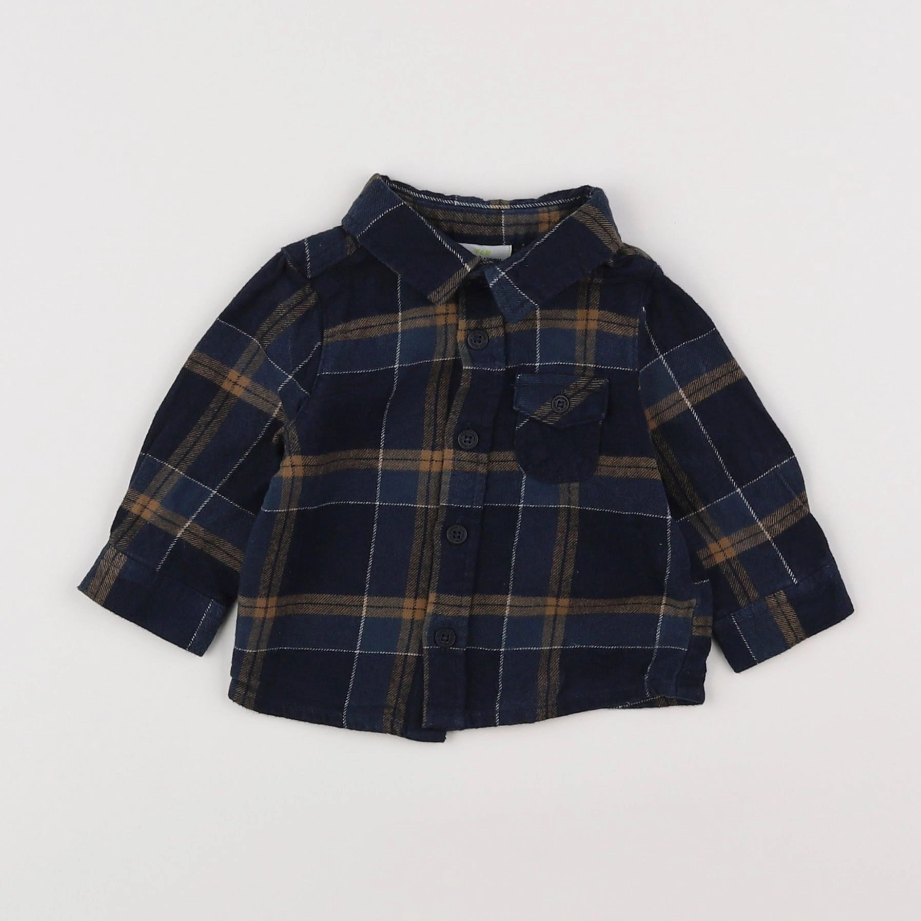 Tape à l'oeil - chemise bleu, vert - 3 mois