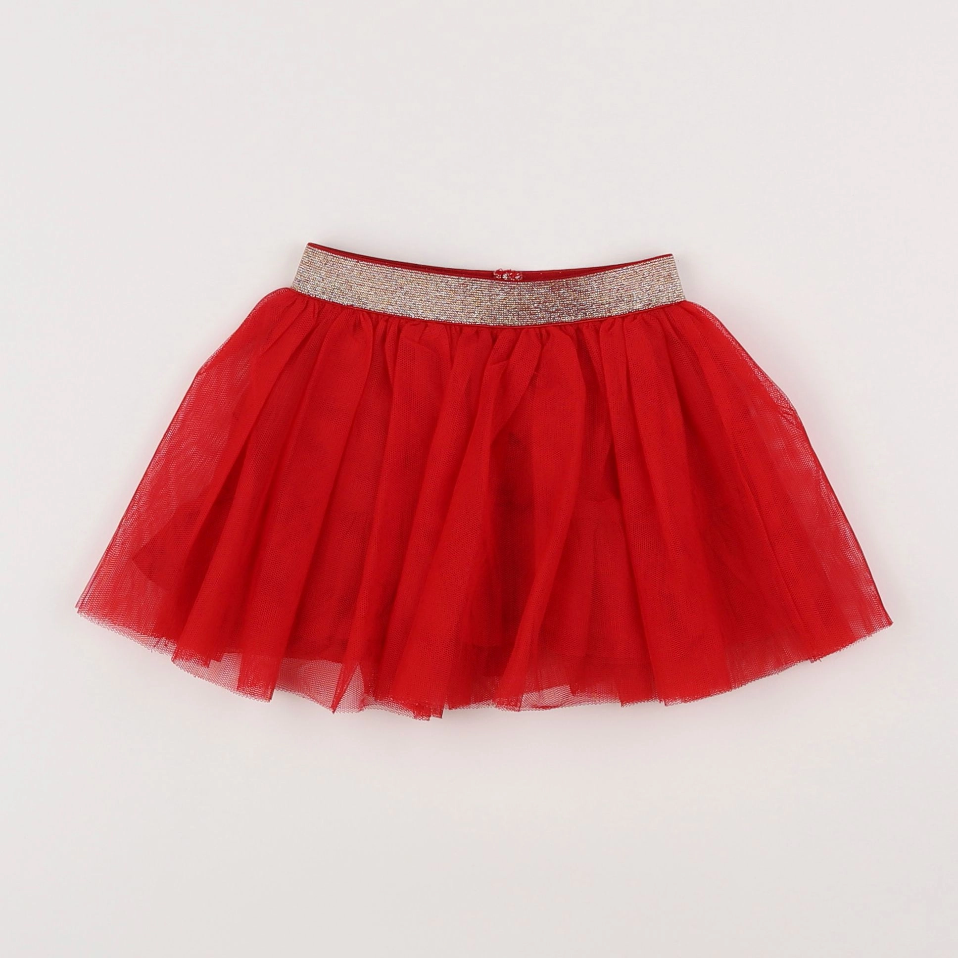 Vertbaudet - jupe rouge - 12 mois