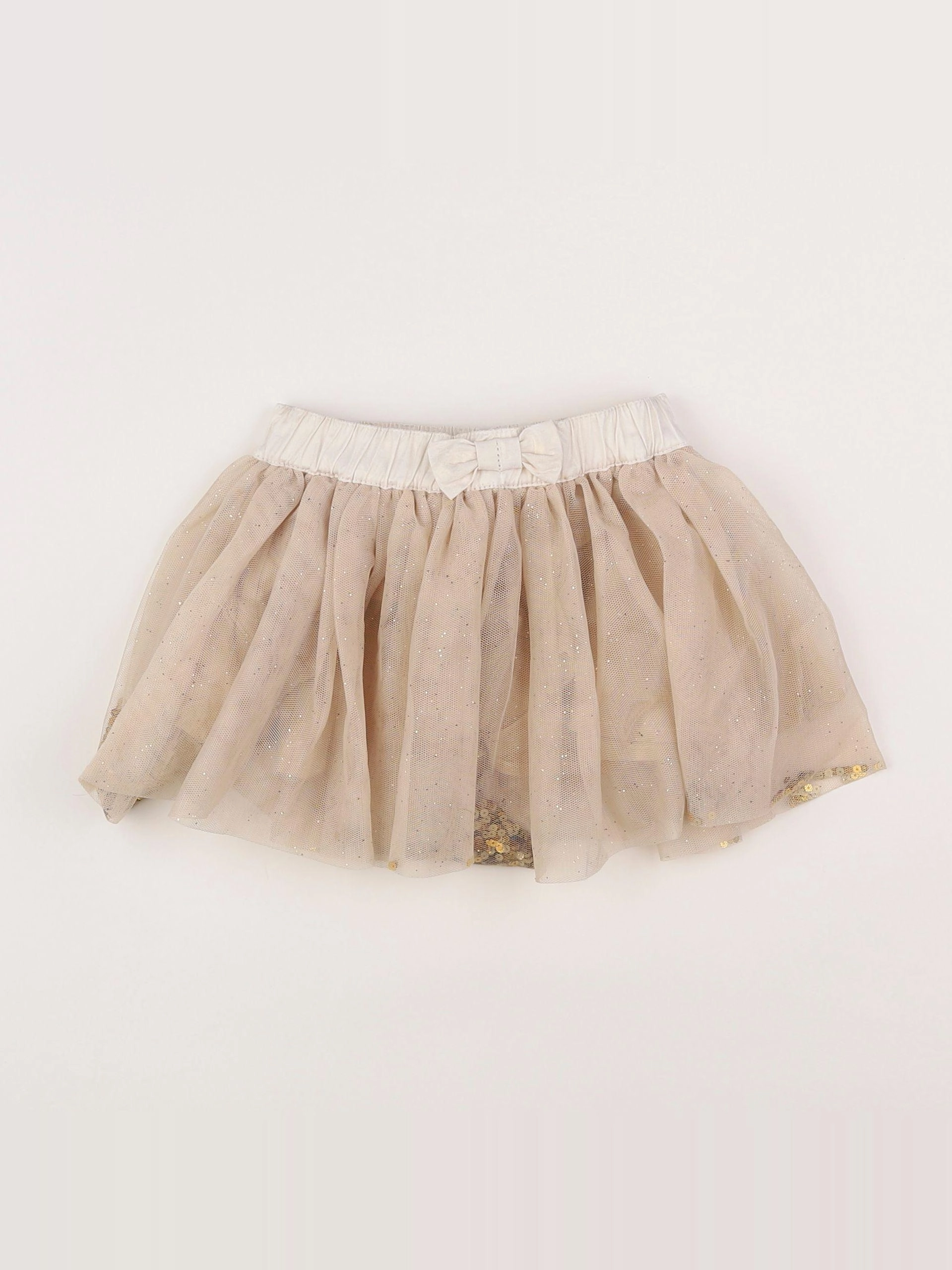 Vertbaudet - jupe beige - 2 ans