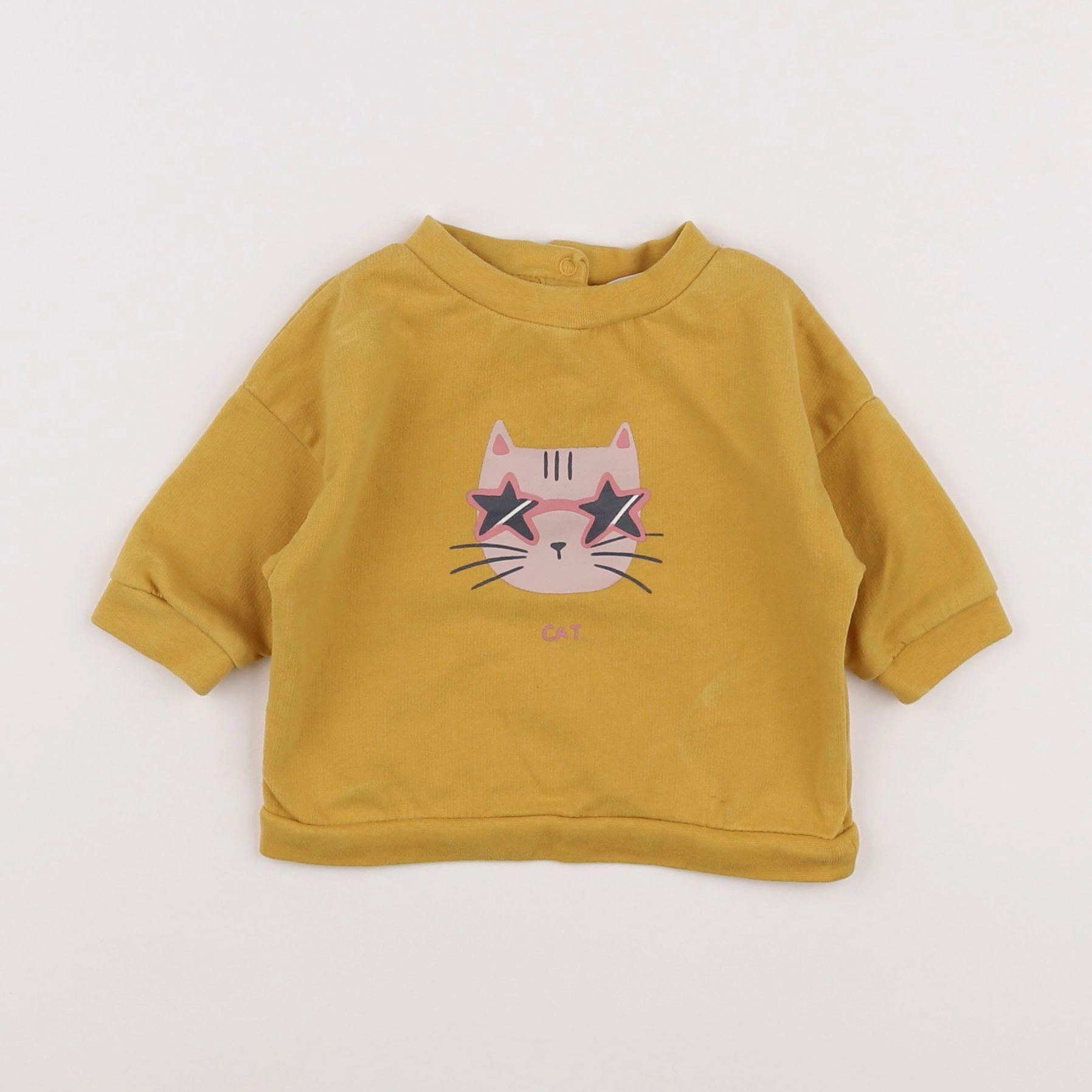 Vertbaudet - sweat jaune - 3 mois