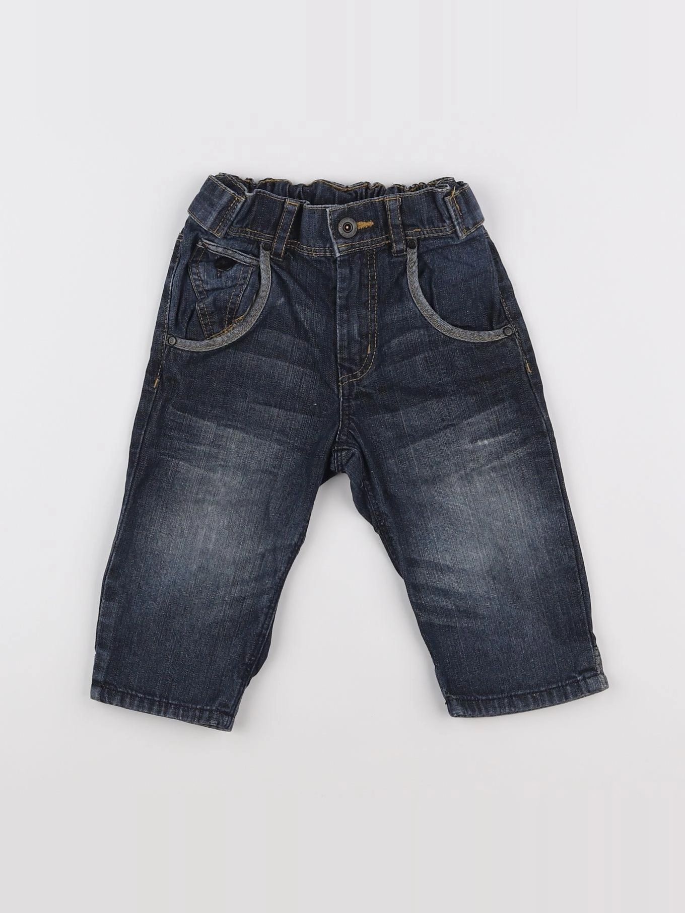 H&M - jean bleu - 9/12 mois
