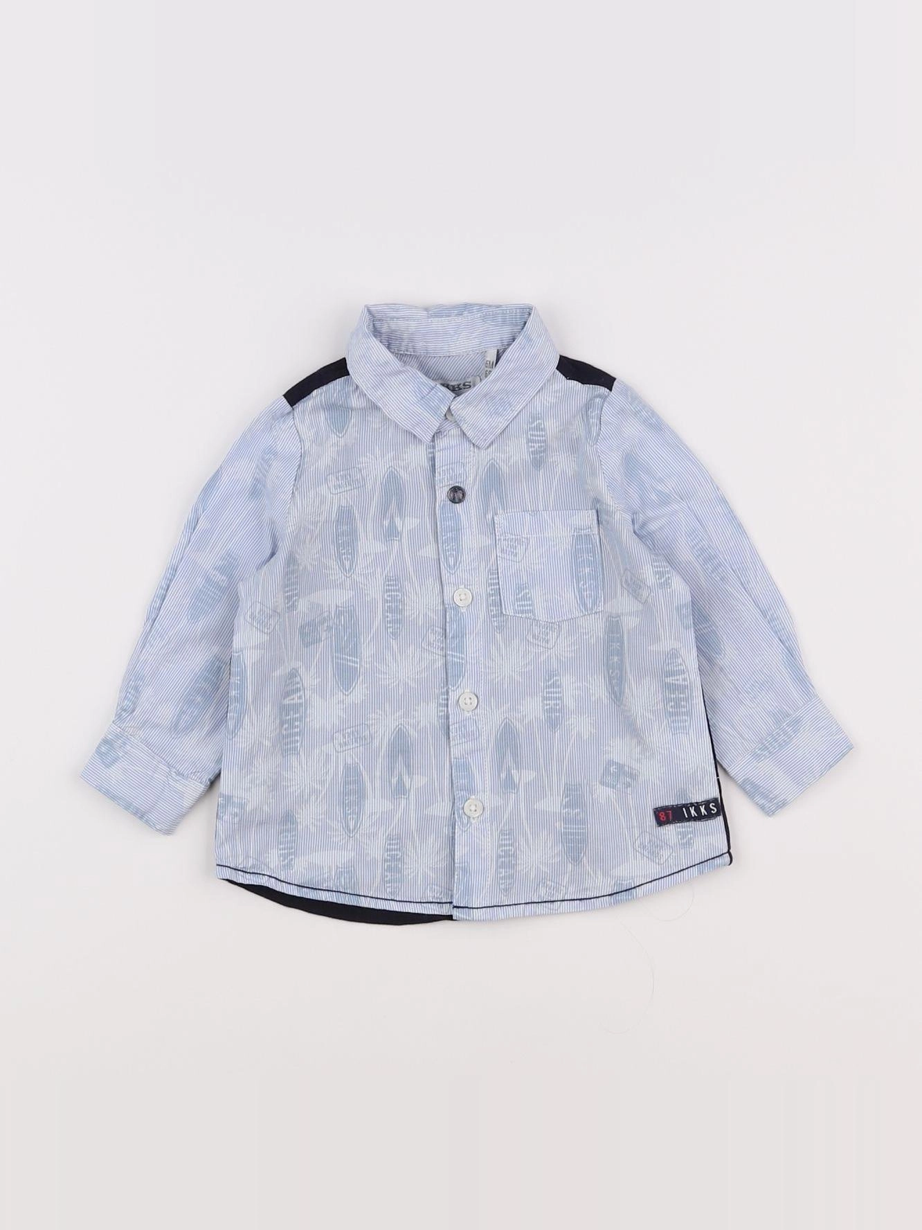 IKKS - chemise blanc, bleu - 6 mois