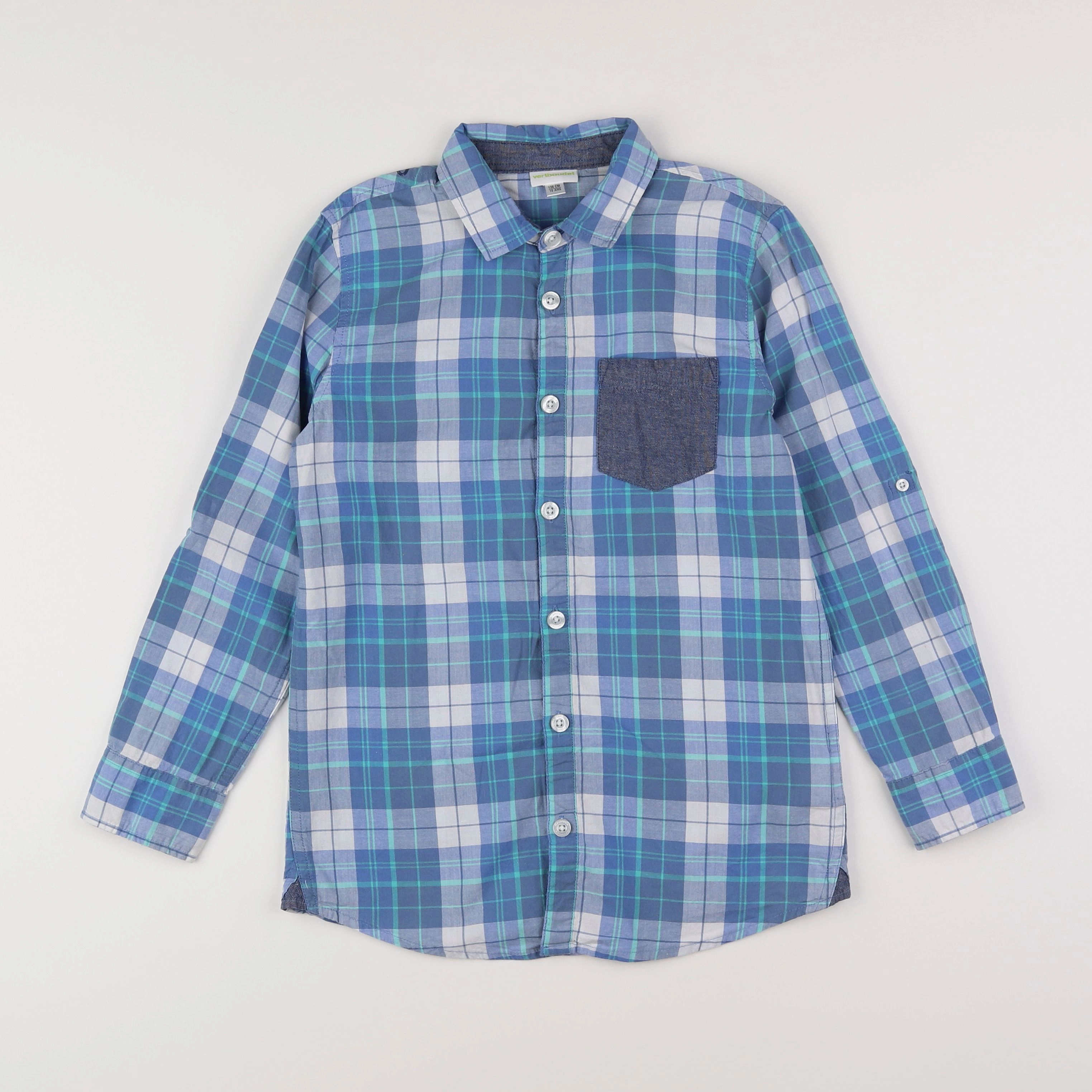 Vertbaudet - chemise bleu - 10 ans
