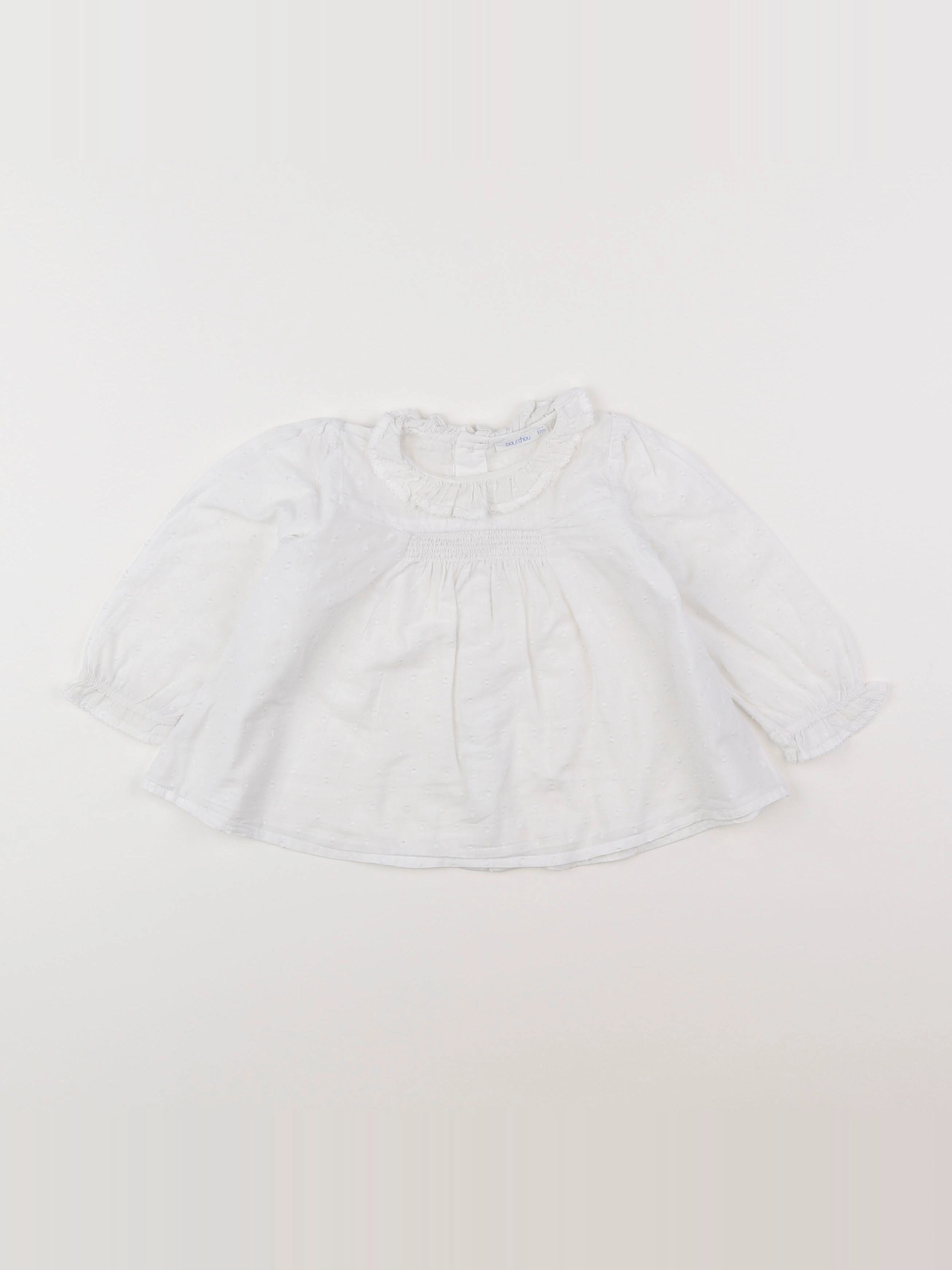 Boutchou - blouse blanc - 12 mois