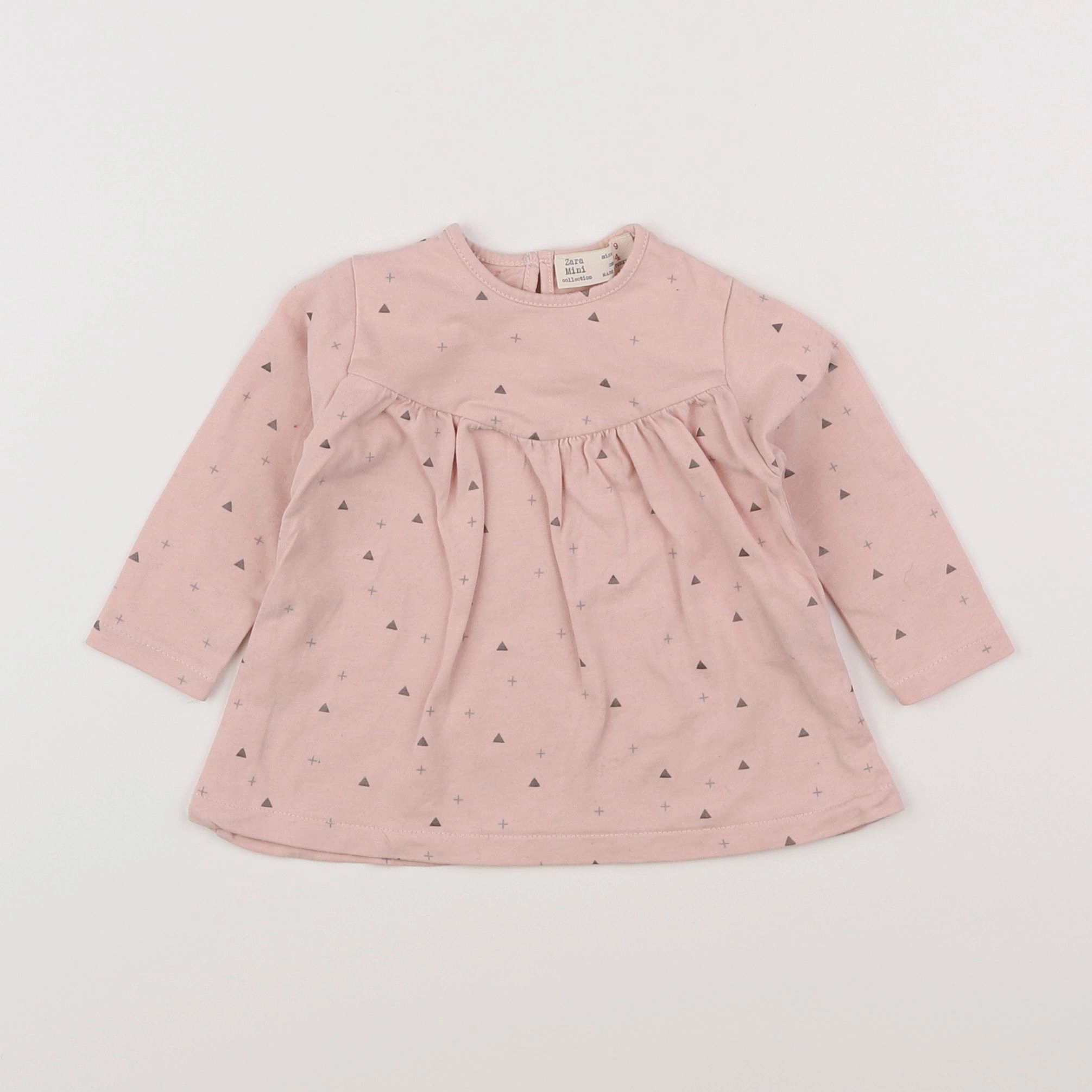 Zara - tee-shirt rose - 6/9 mois