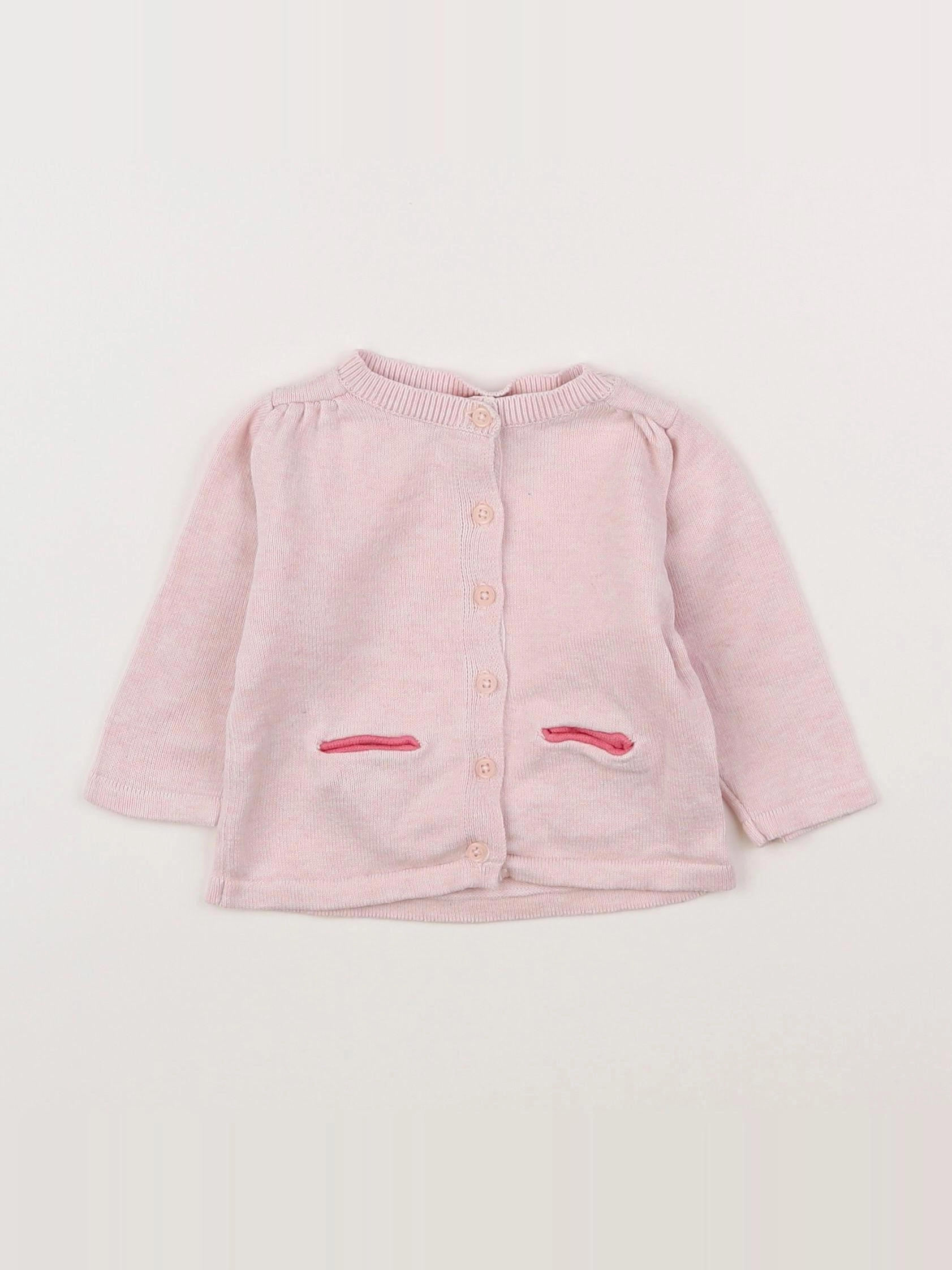 Tape à l'oeil - gilet rose - 3 mois