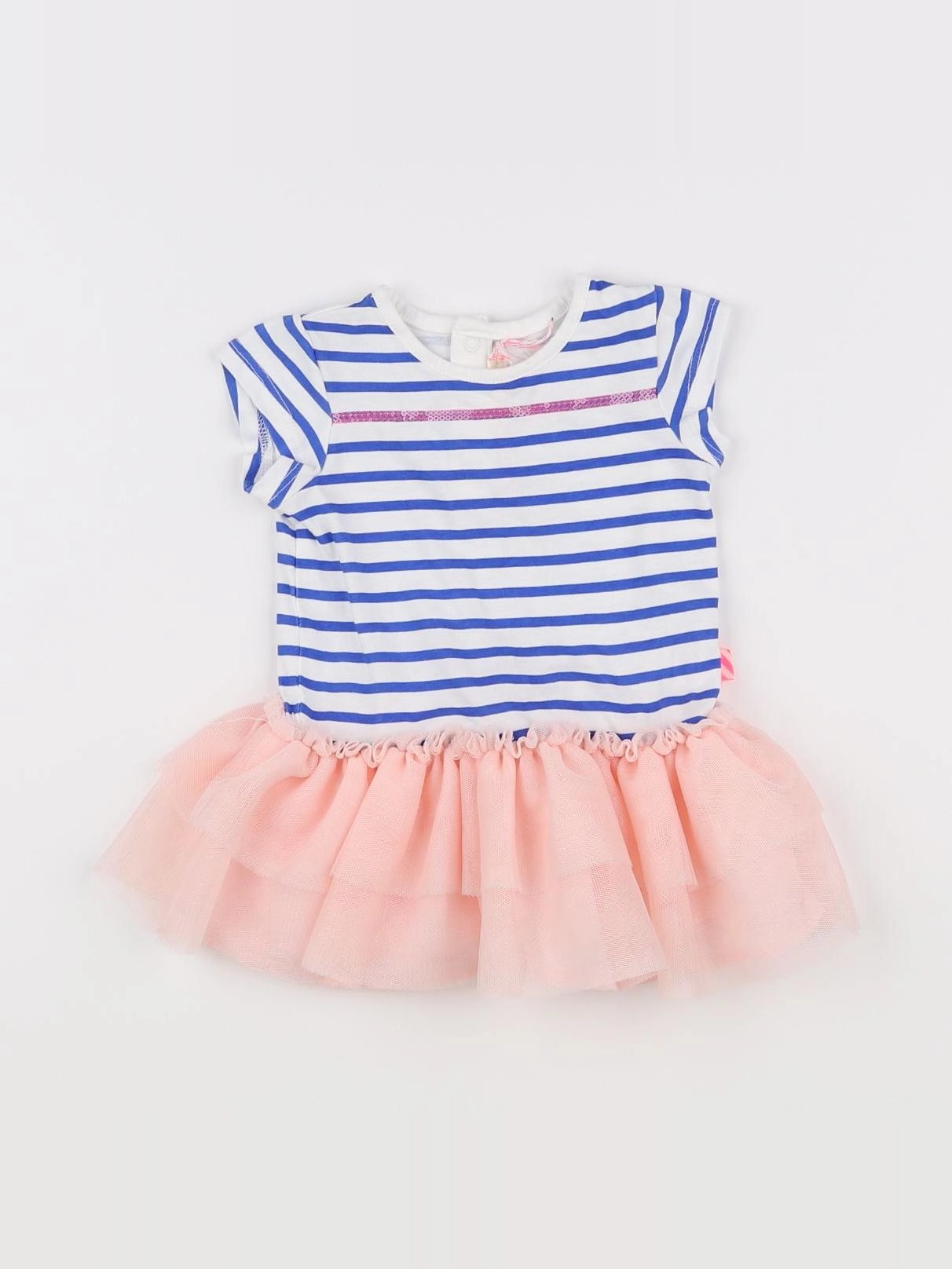 Billie Blush - robe blanc, bleu, rose - 3 mois