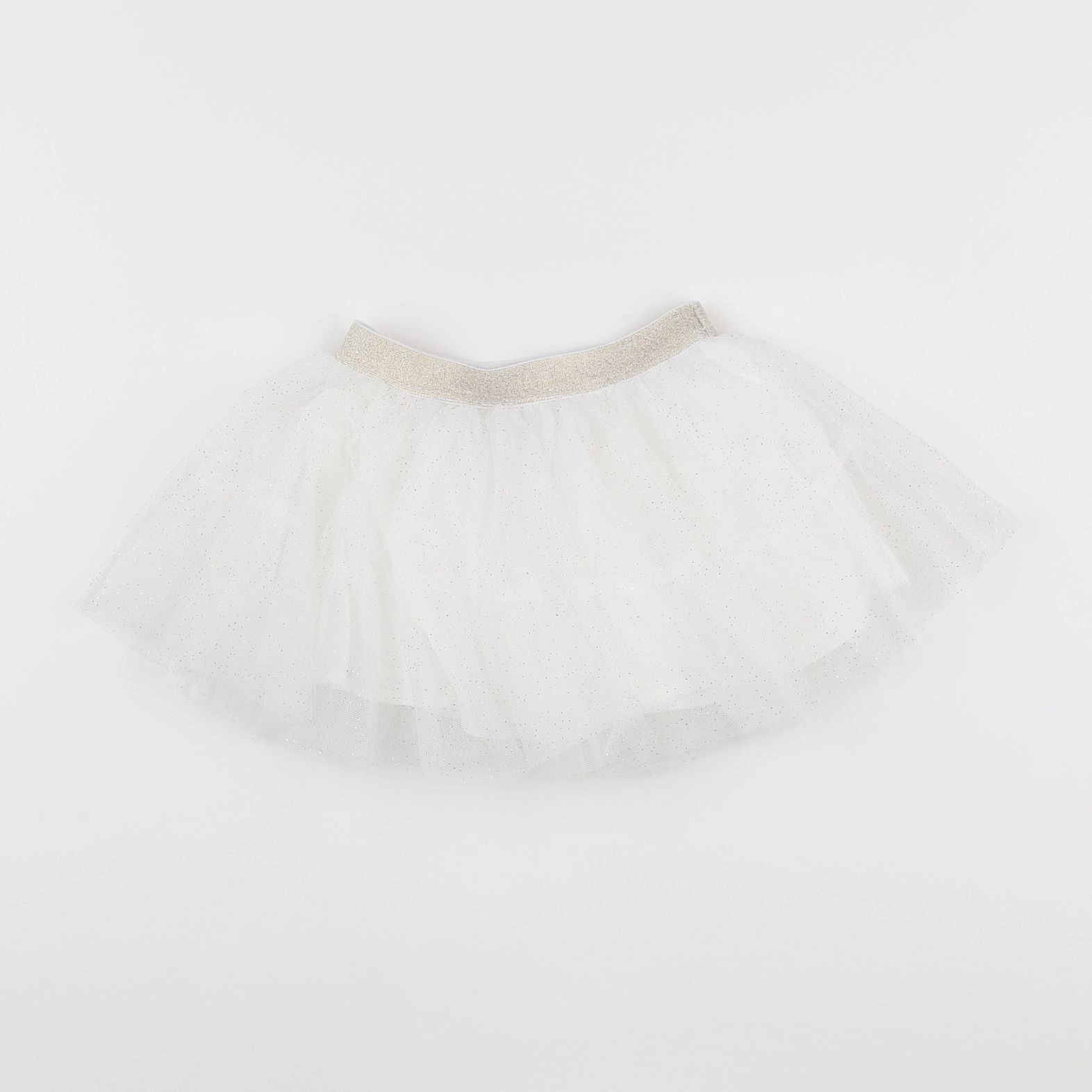 Vertbaudet - jupe blanc, or - 2 ans