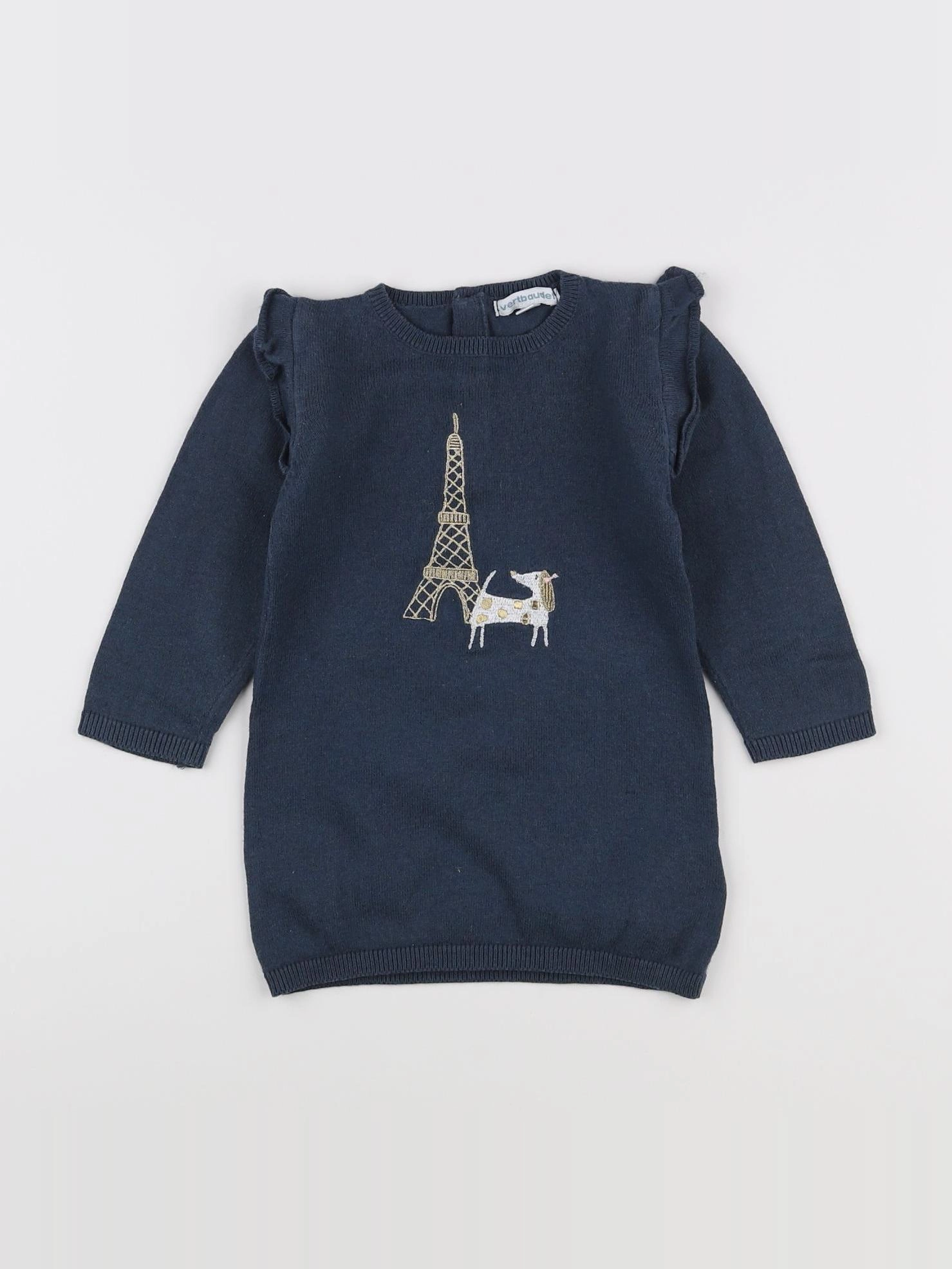 Vertbaudet - robe bleu - 18 mois