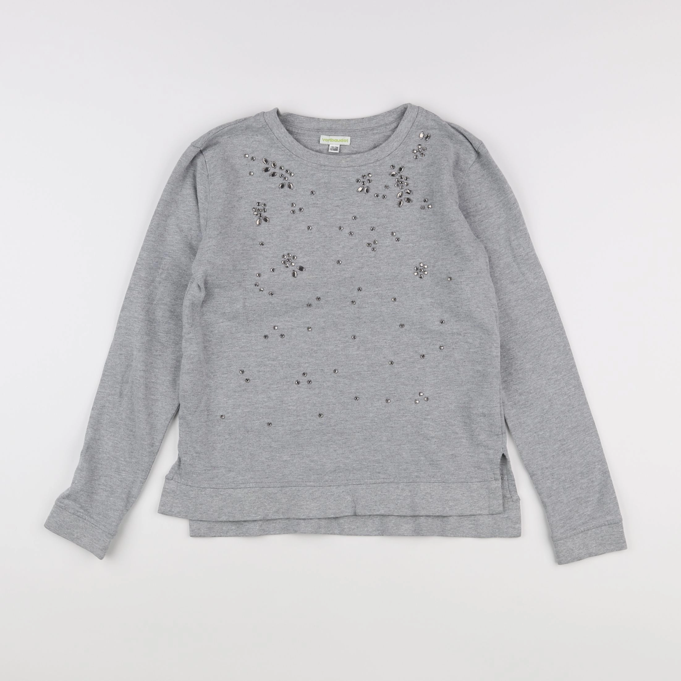 Vertbaudet - sweat gris - 12 ans