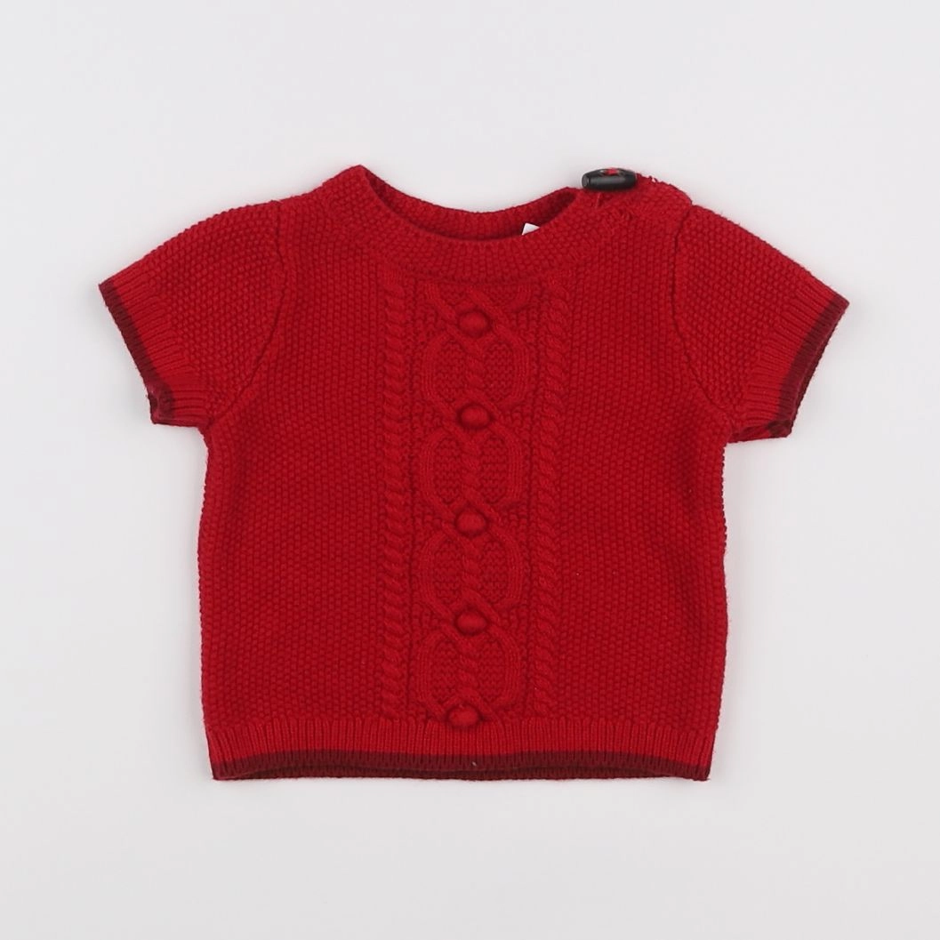 Jacadi - pull rouge - 6 mois