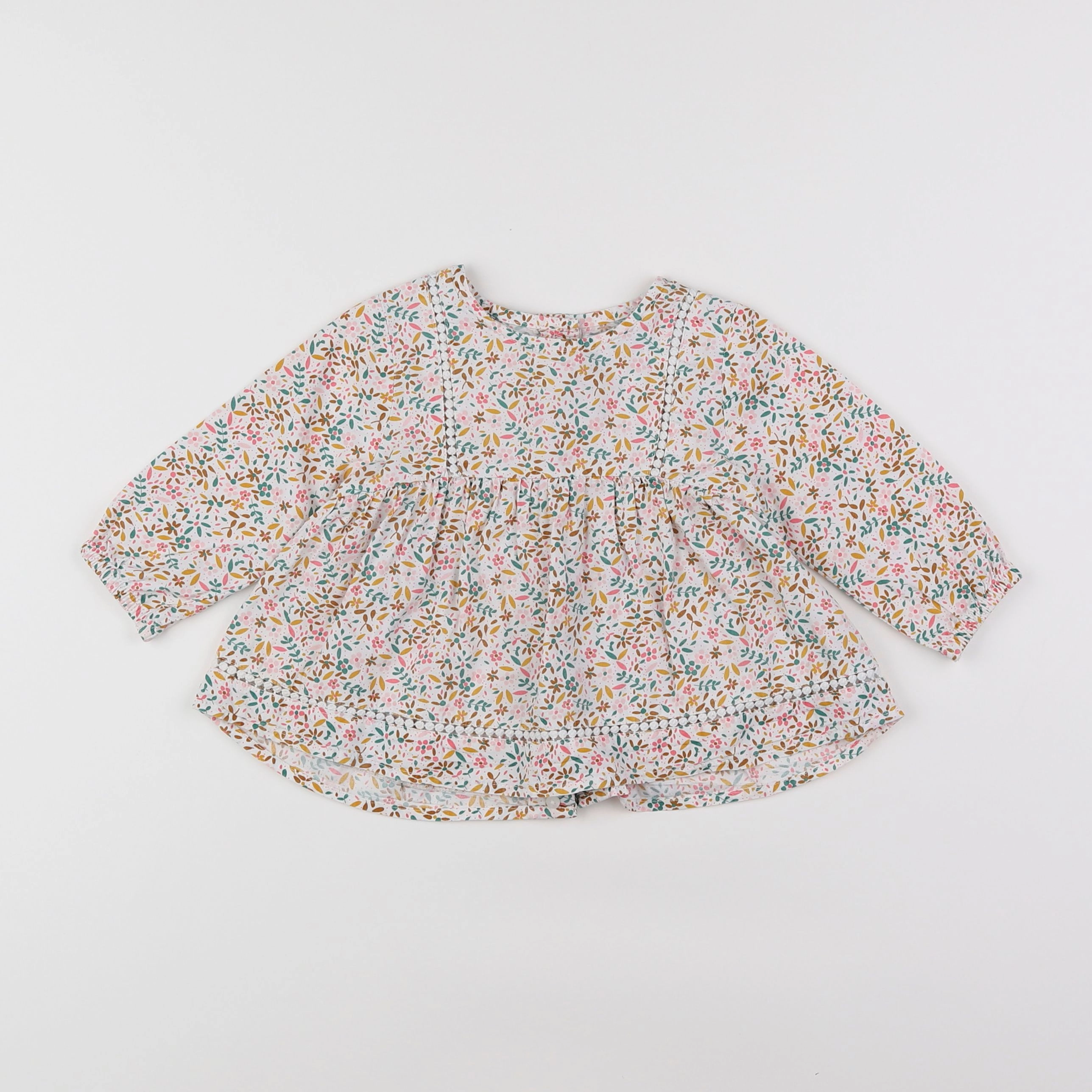 Vertbaudet - blouse multicolore - 9 mois