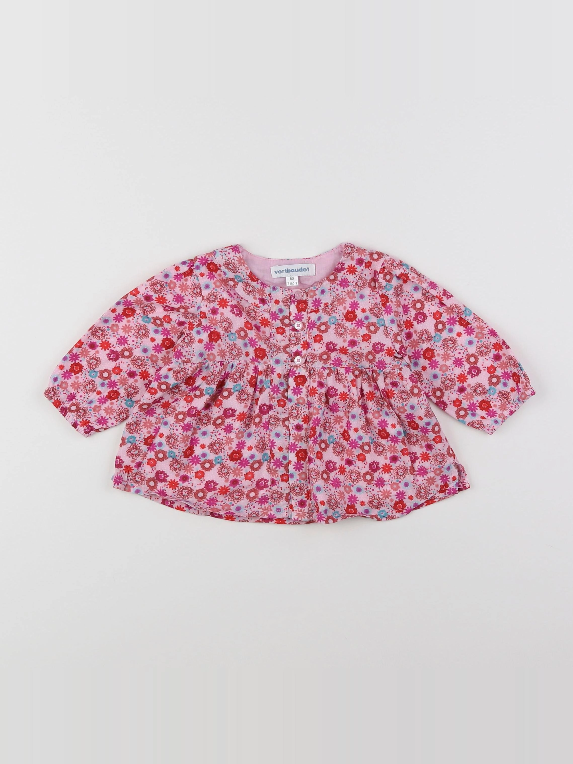 Vertbaudet - blouse rose - 3 mois