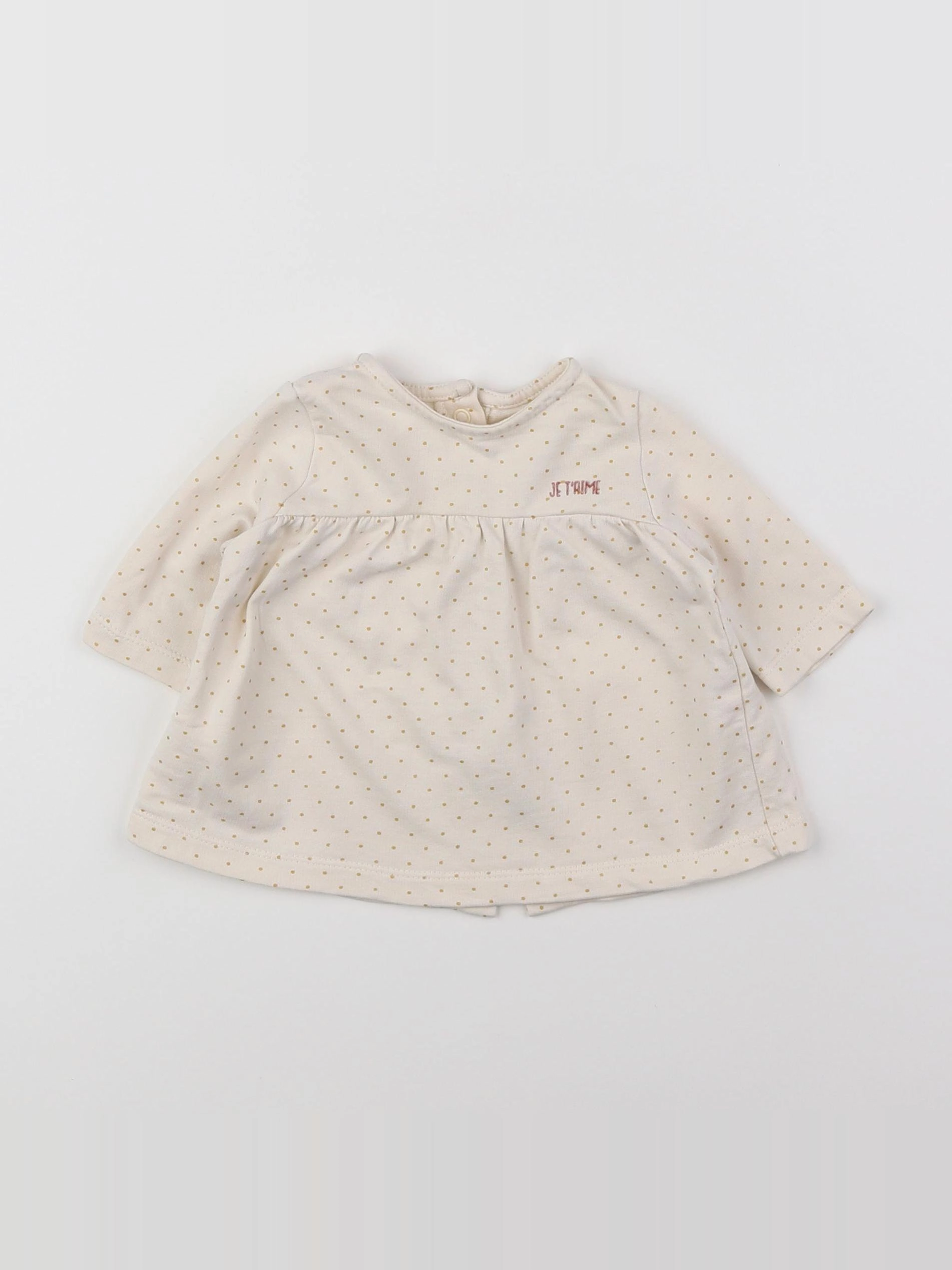 Vertbaudet - robe beige - 1 mois