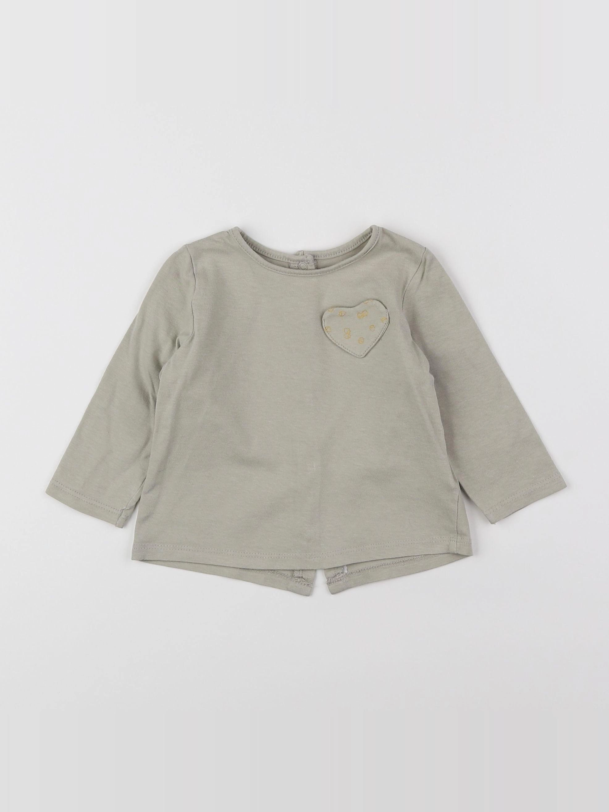 Vertbaudet - tee-shirt vert - 6 mois