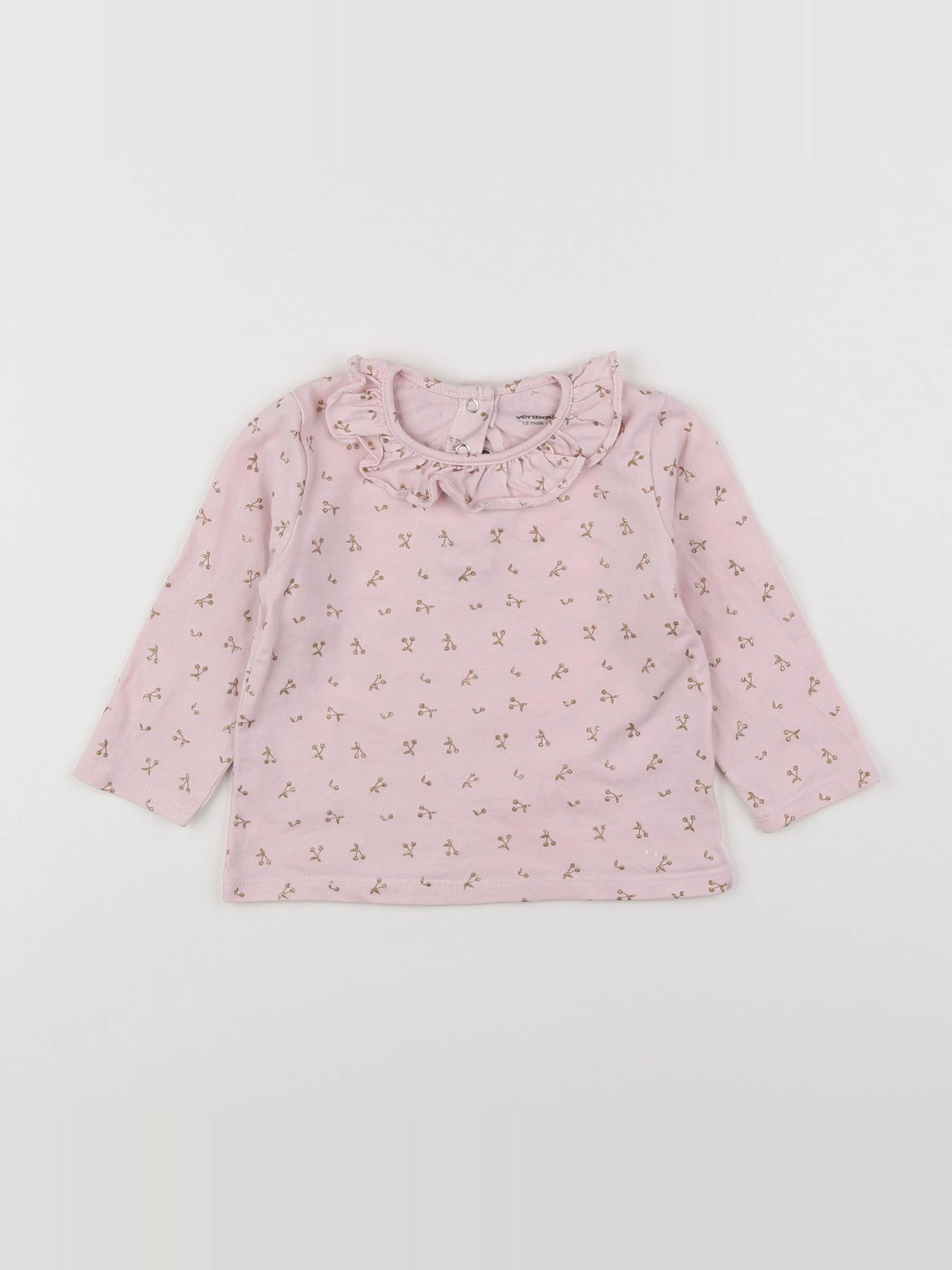 Vertbaudet - tee-shirt rose - 12 mois