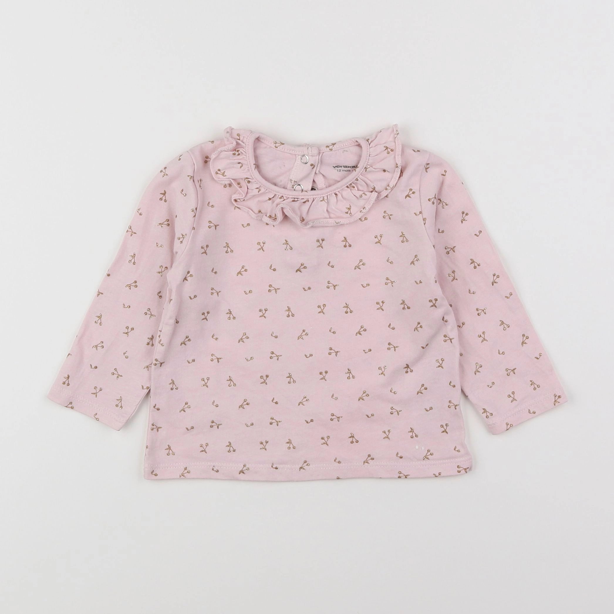Vertbaudet - tee-shirt rose - 12 mois