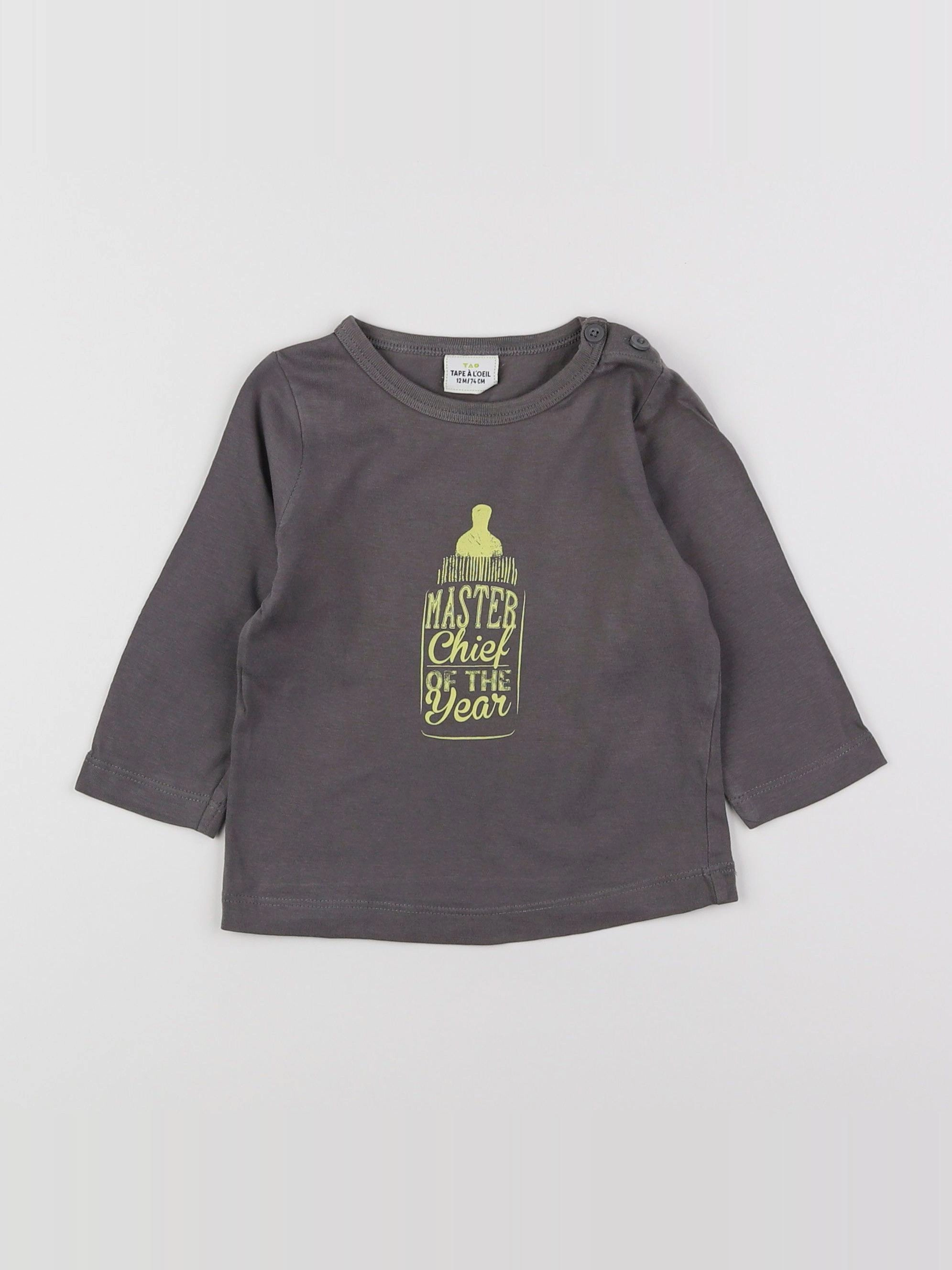Tape à l'oeil - tee-shirt gris - 12 mois