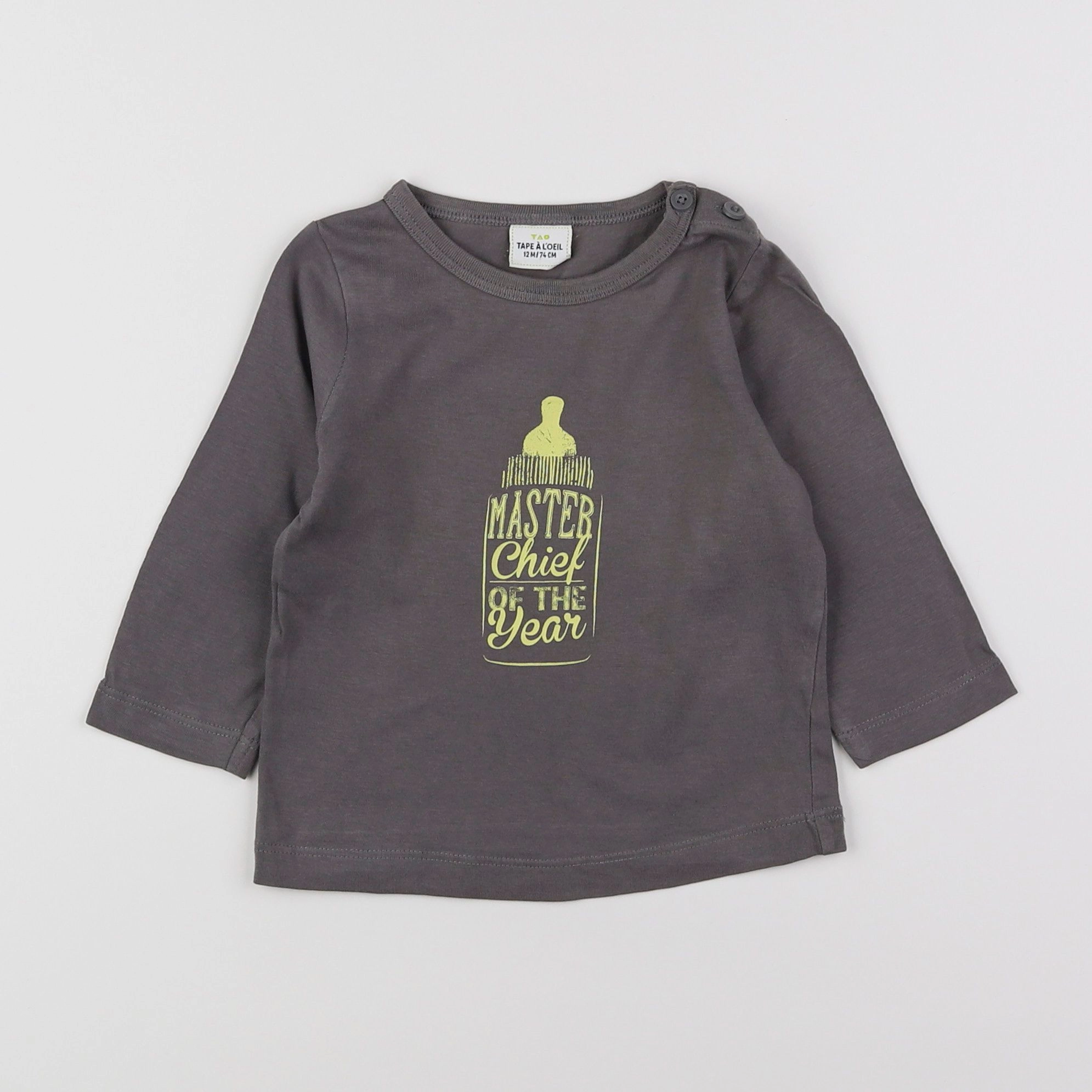 Tape à l'oeil - tee-shirt gris - 12 mois