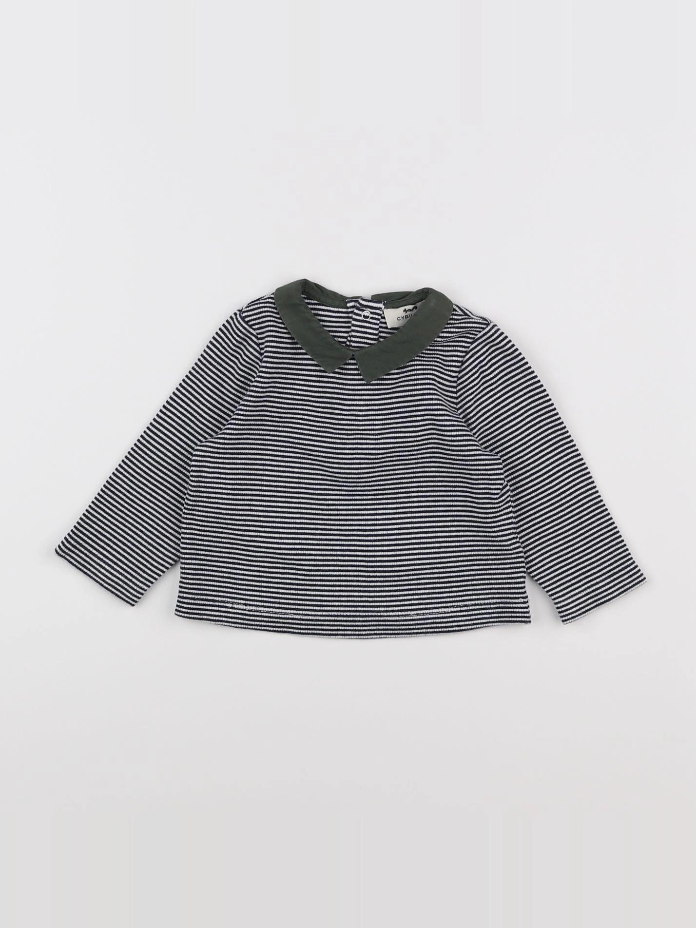 Cyrillus - tee-shirt bleu - 12 mois
