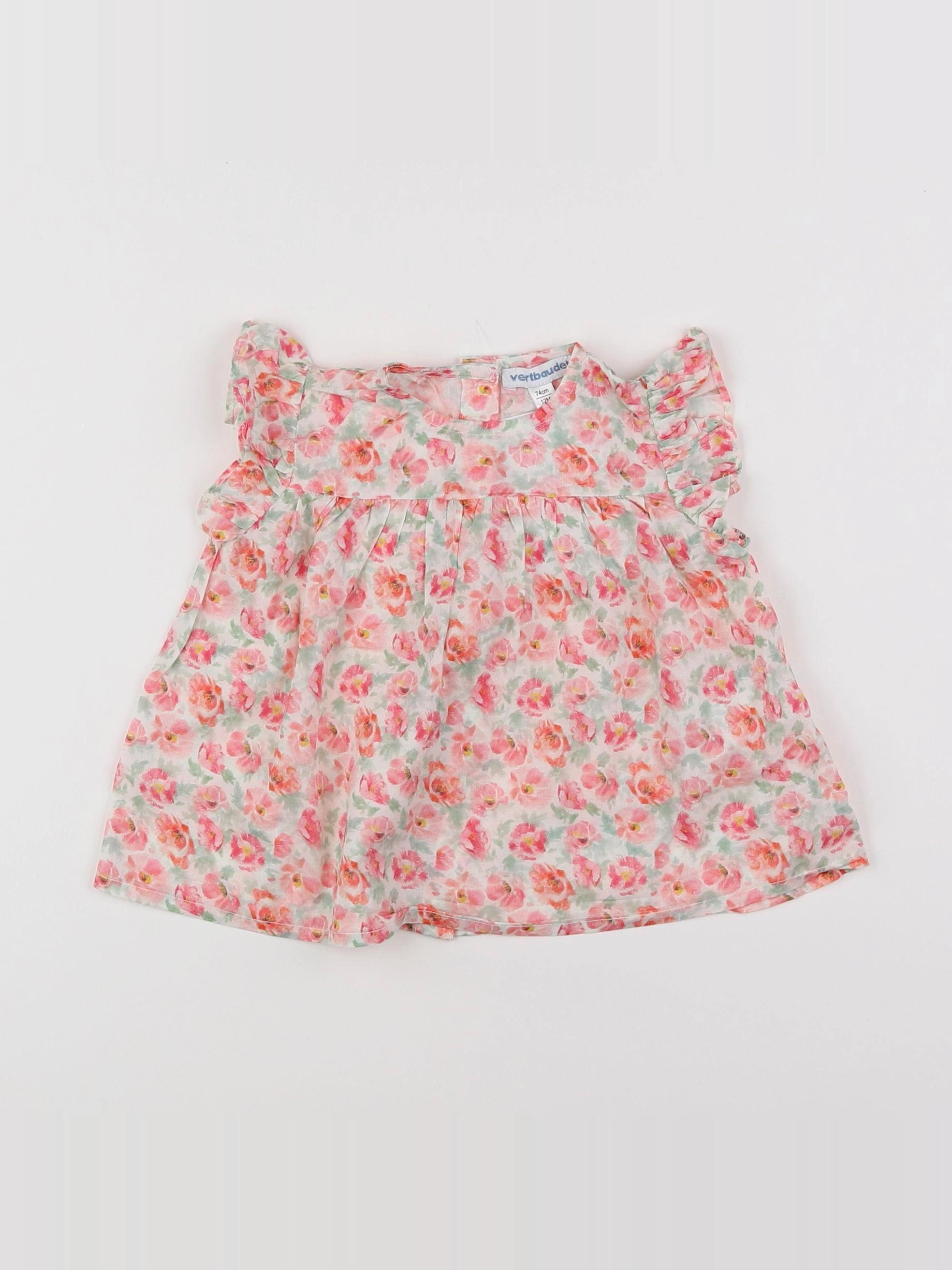 Vertbaudet - blouse multicolore - 12 mois