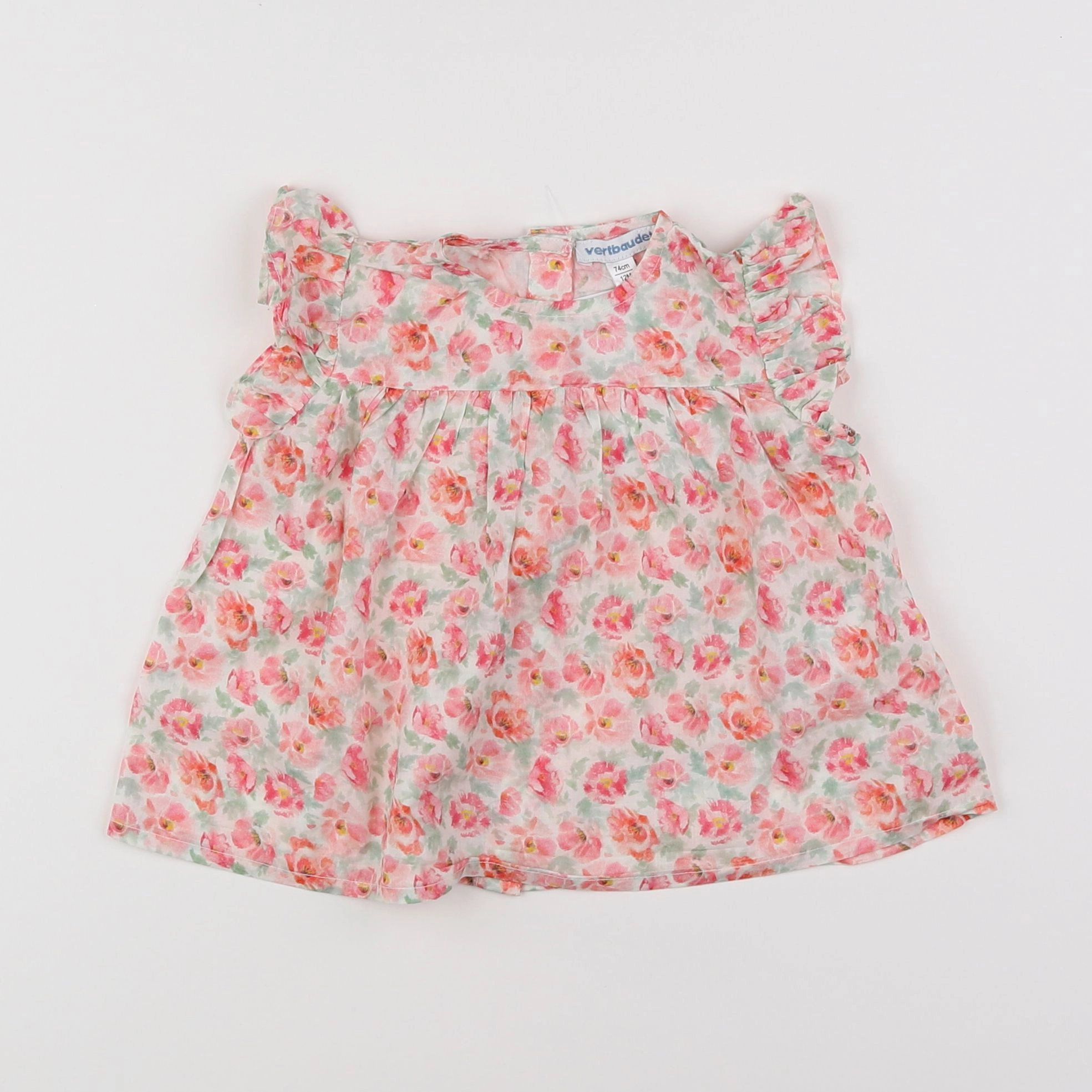 Vertbaudet - blouse multicolore - 12 mois