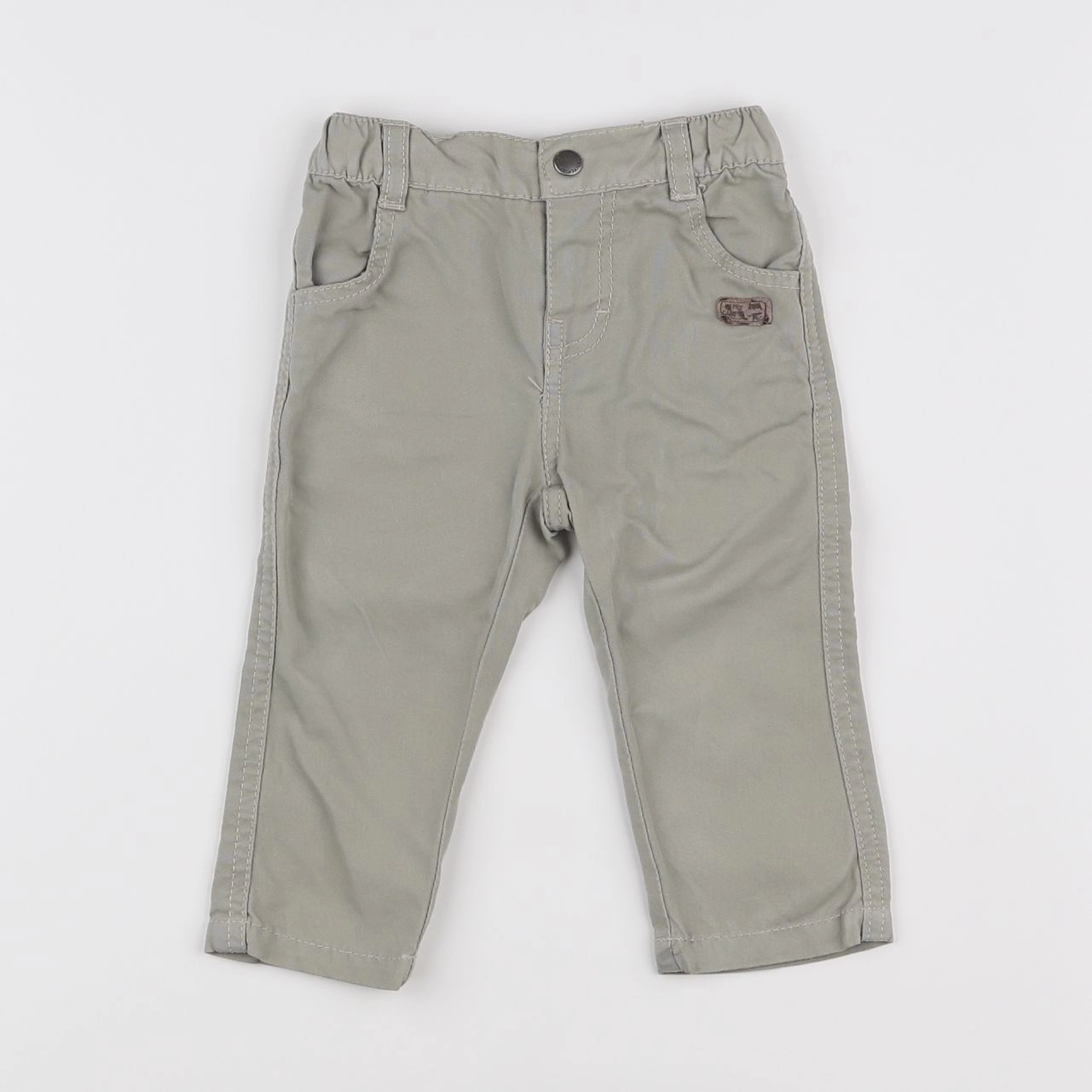 Vertbaudet - pantalon gris - 12 mois