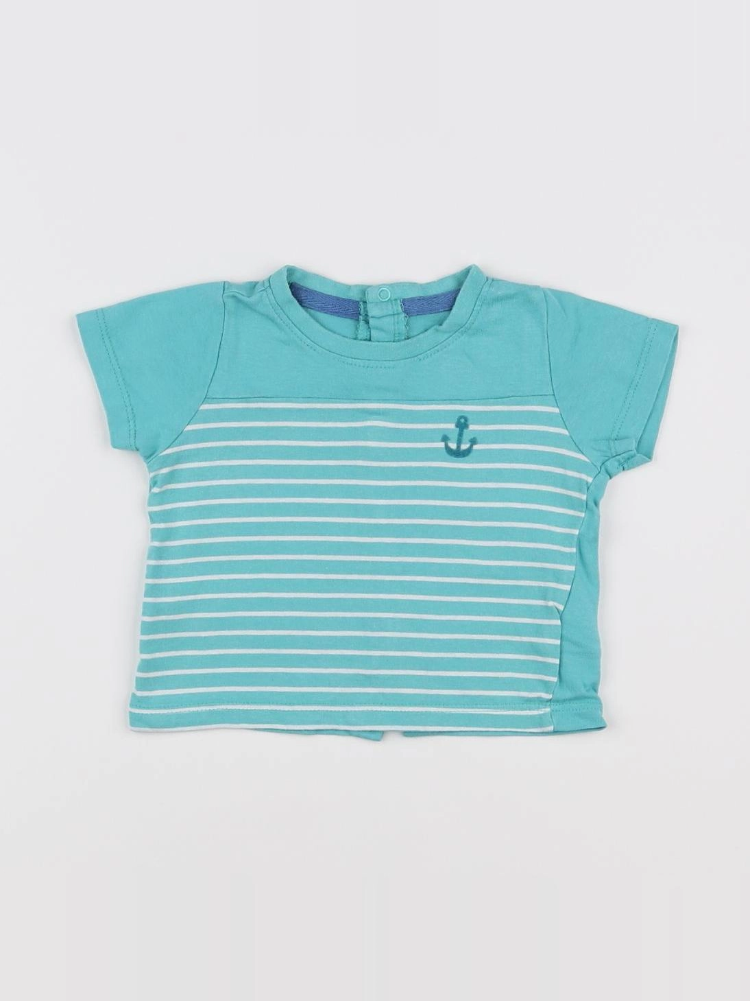 Vertbaudet - tee-shirt bleu - 3 mois
