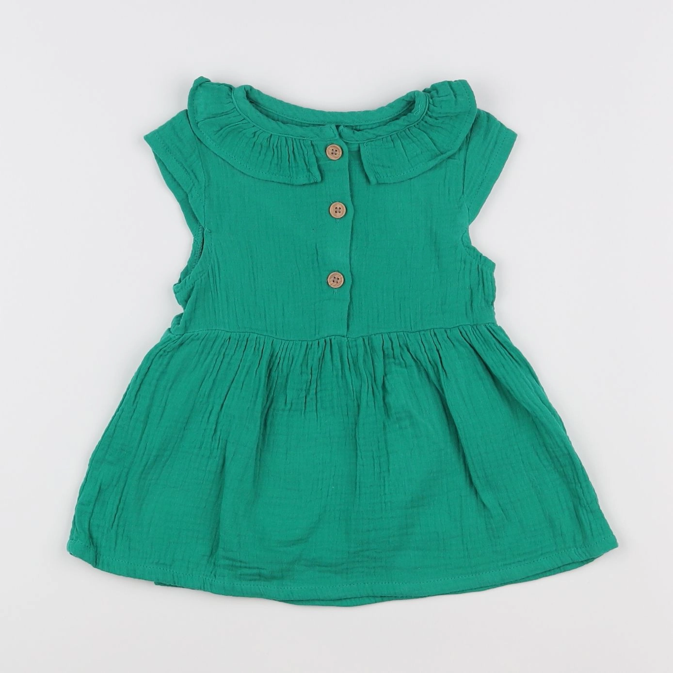 Vertbaudet - robe vert - 12 mois