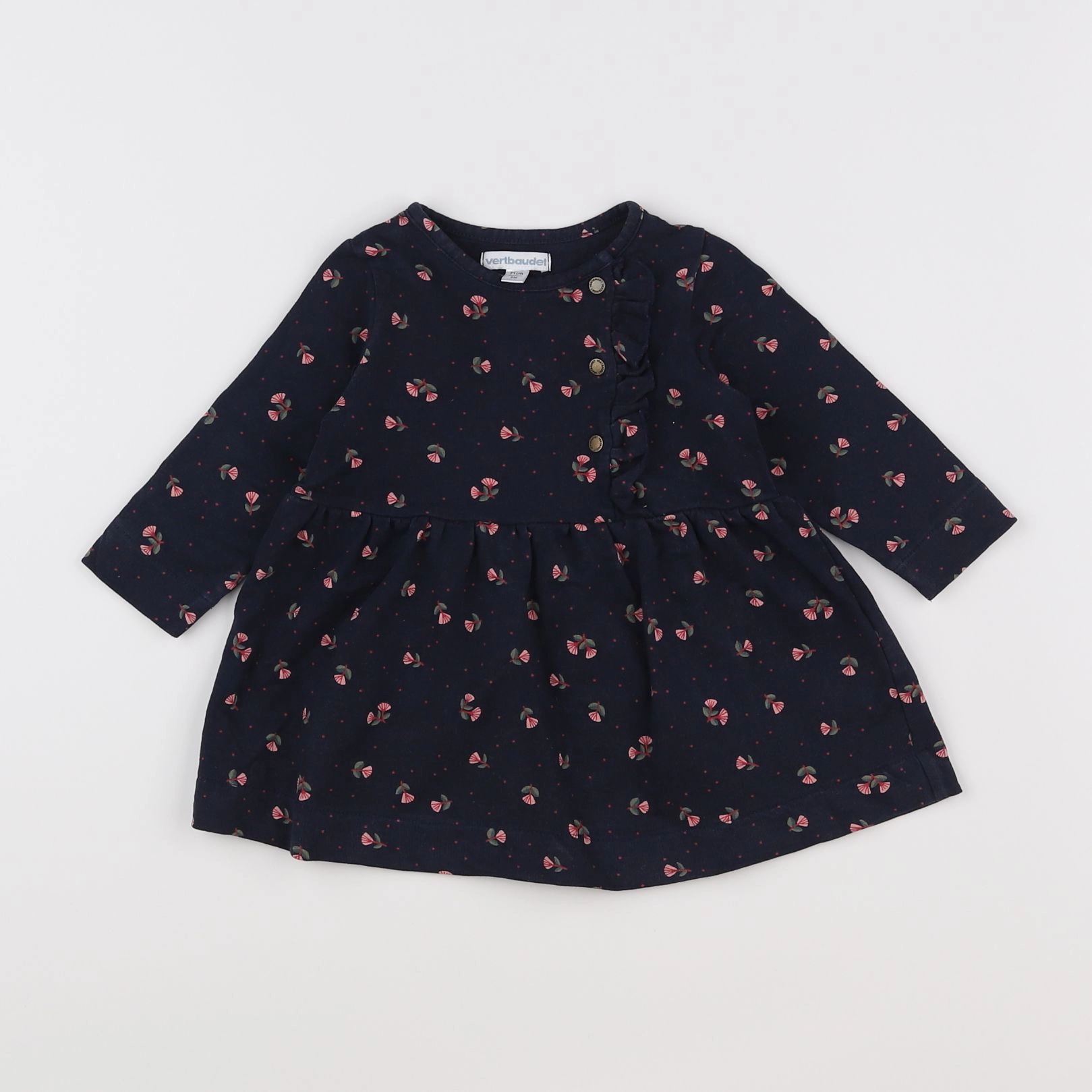 Vertbaudet - robe bleu - 9 mois