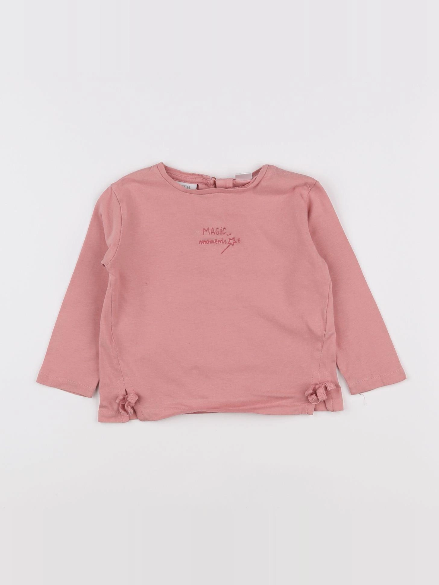 Zara - tee-shirt rose - 12/18 mois