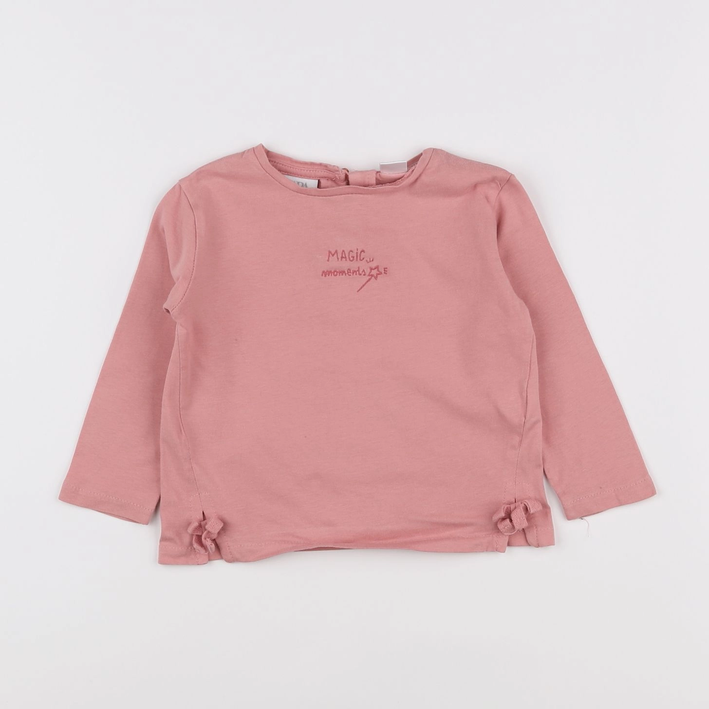 Zara - tee-shirt rose - 12/18 mois