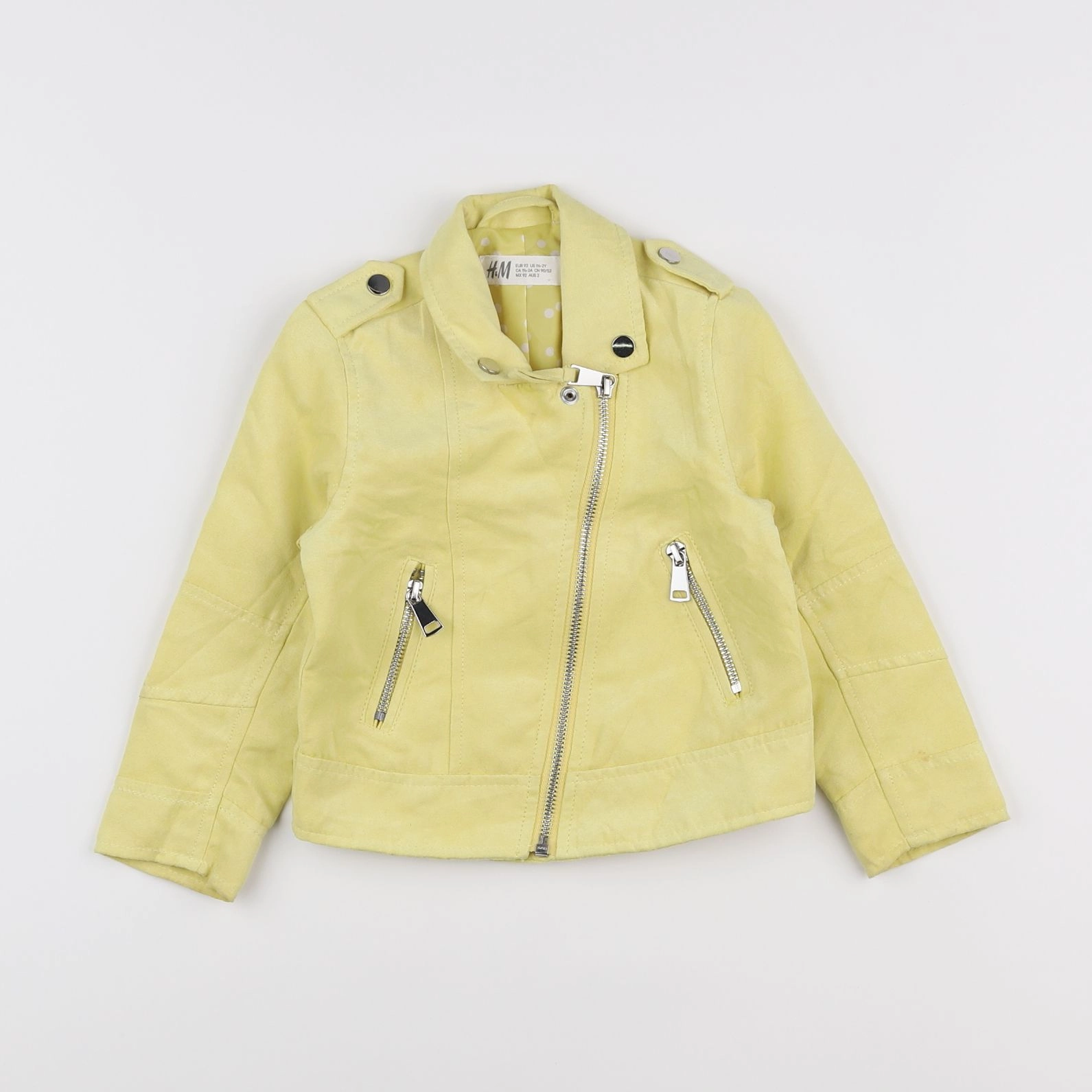 H&M - veste jaune - 18 mois à 2 ans