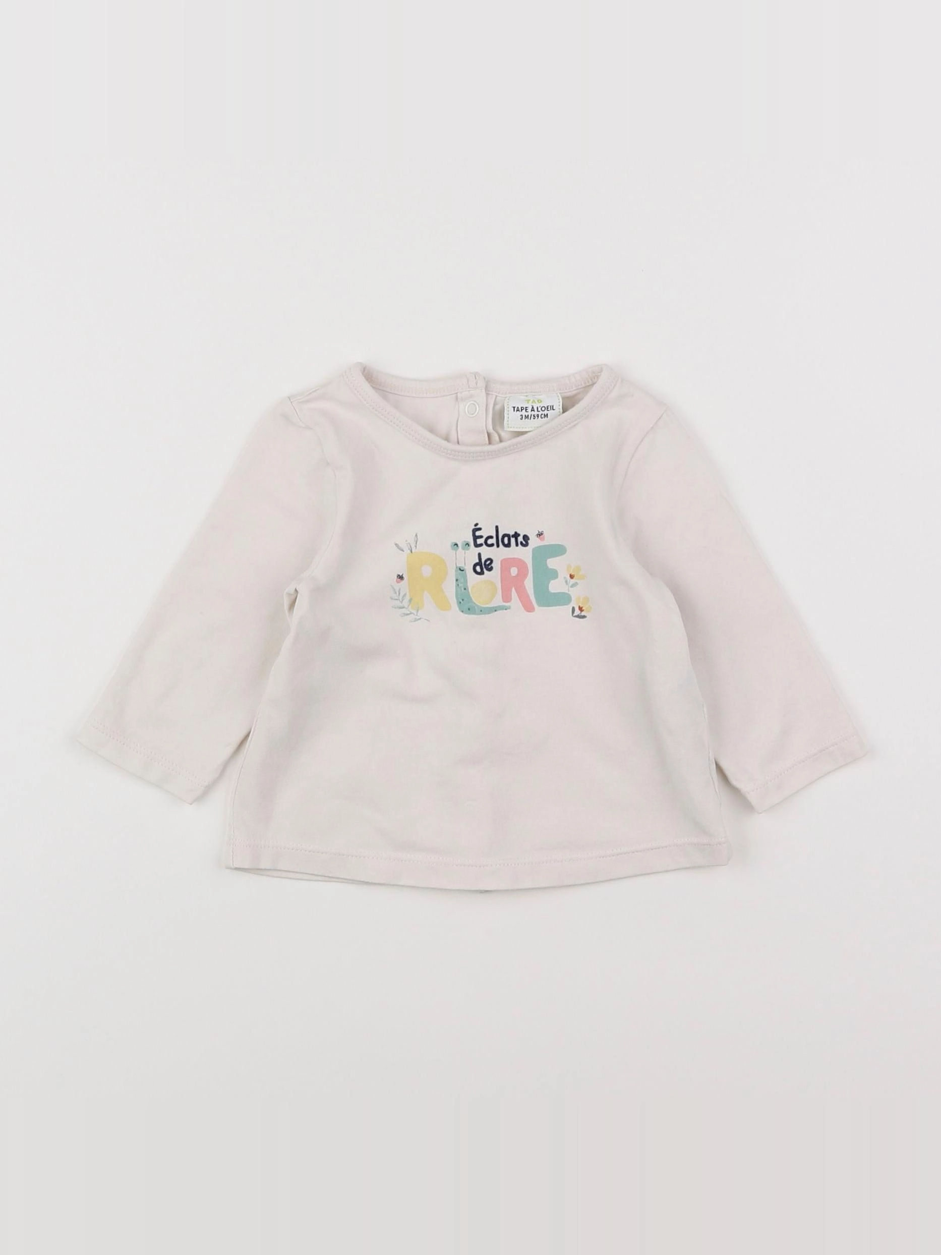 Tape à l'oeil - tee-shirt blanc - 3 mois