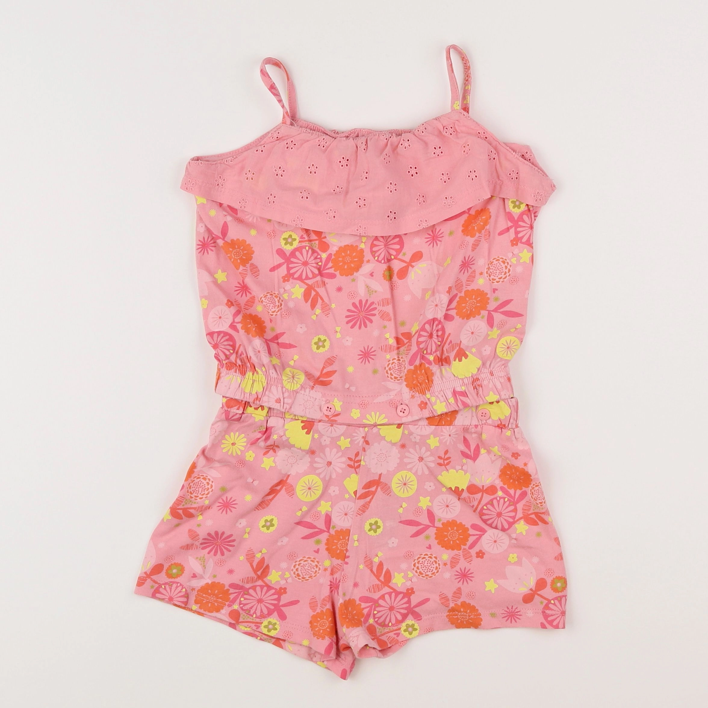 Vertbaudet - ensemble rose, jaune - 4 ans